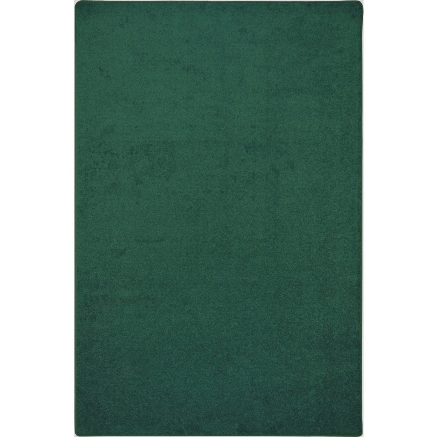 Joy Carpets Kid Essentials Solid Color Rectangle Area Rug, Endurance, 6ft x 9ft, Forest - Image 6