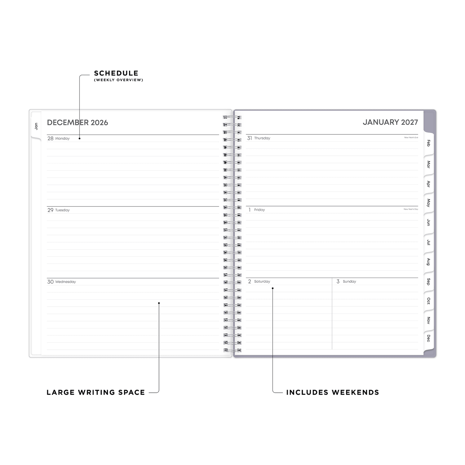 2027 Blue Sky Laila Weekly/Monthly Planning Calendar, 8.5x11, 0%, CYO, Jan-Dec, RY27 - Image 3