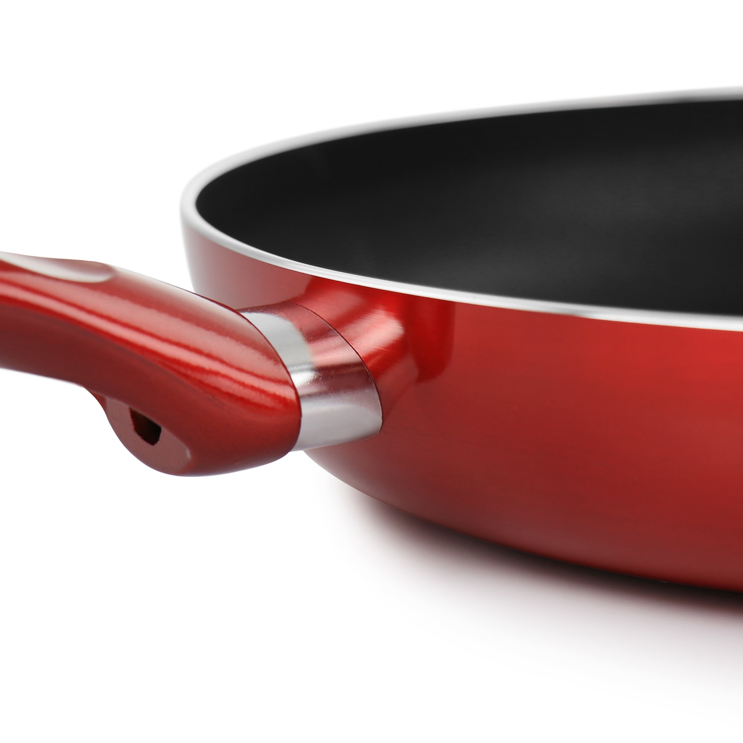 Better Chef Gourmet Metallic Non-Stick Fry Pan, 12in, Red - Image 4