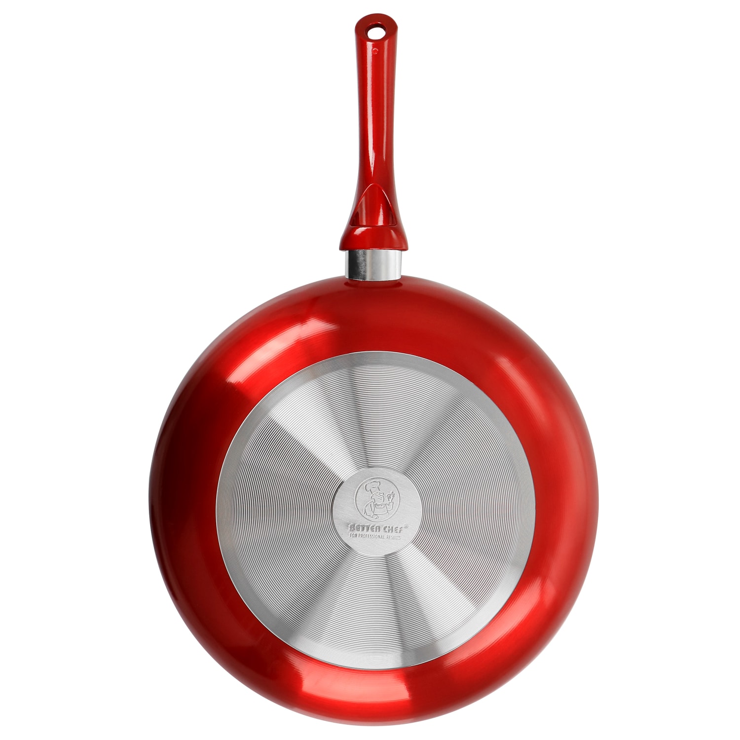 Better Chef Gourmet Metallic Non-Stick Fry Pan, 12in, Red - Image 5