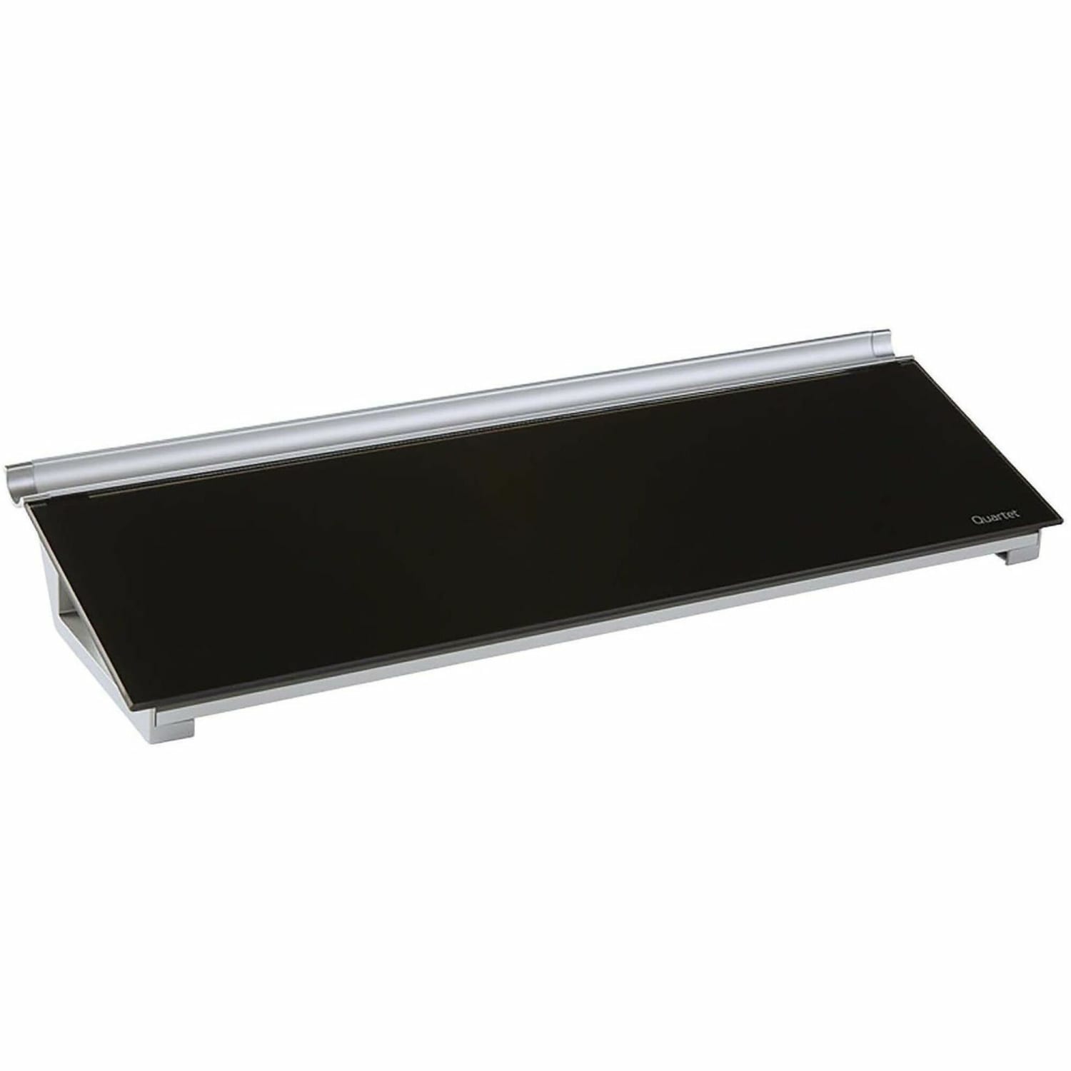 Quartet Glass Unframed Dry-Erase Whiteboard Desktop Computer Pad, 6in x 18in, Black