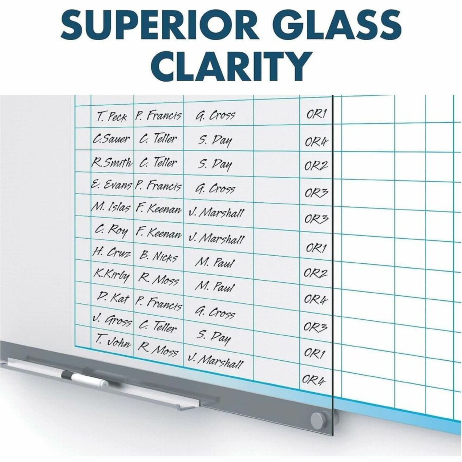 Quartet Infinity Customizable Unframed Dry-Erase Whiteboard, 24in x 36in, Clear/White - Image 5