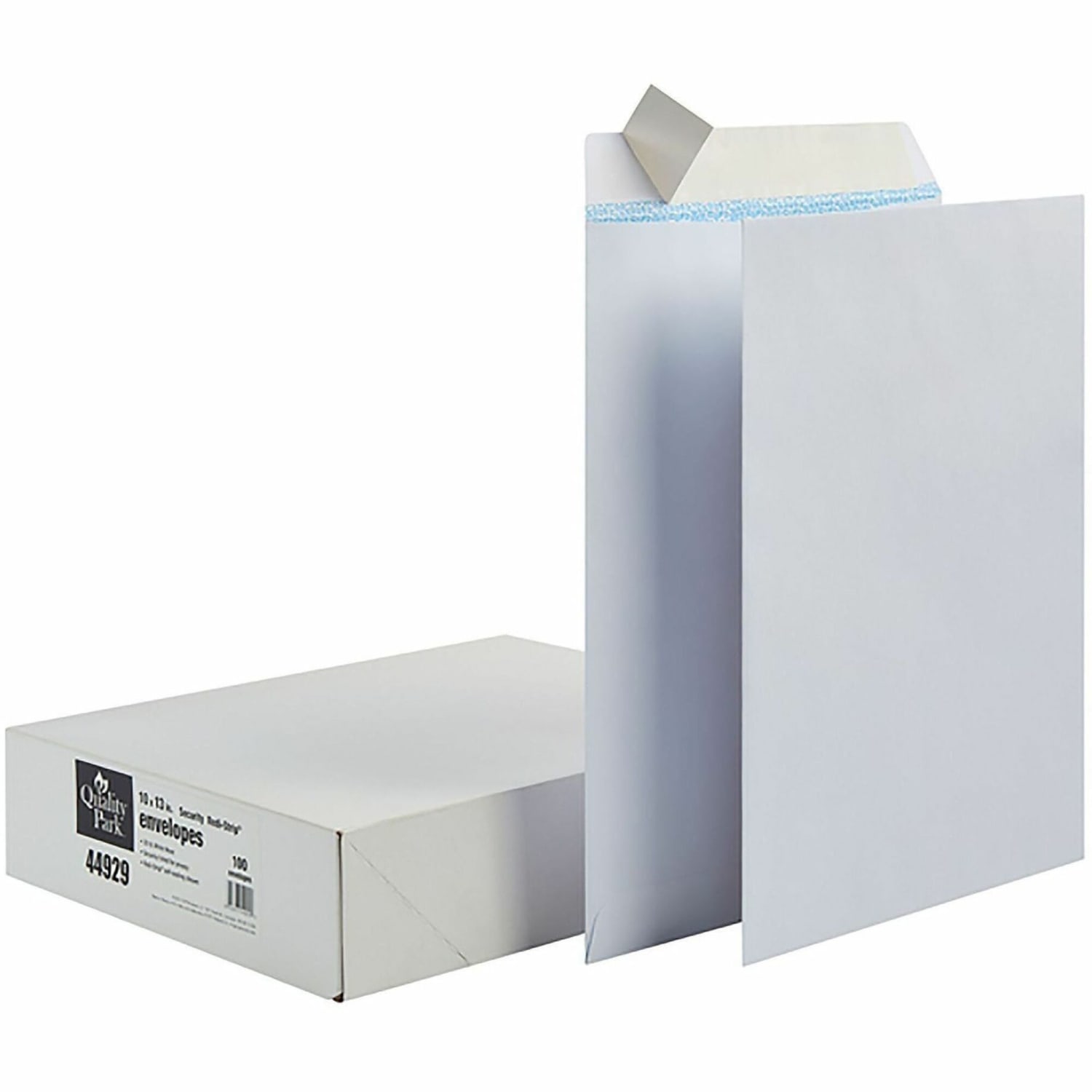 Quality Park Redi Strip Security Mailing Envelopes - Multipurpose - #13 1/2 - 10in Width x 13in Length - Peel Strip - White - 1 Box