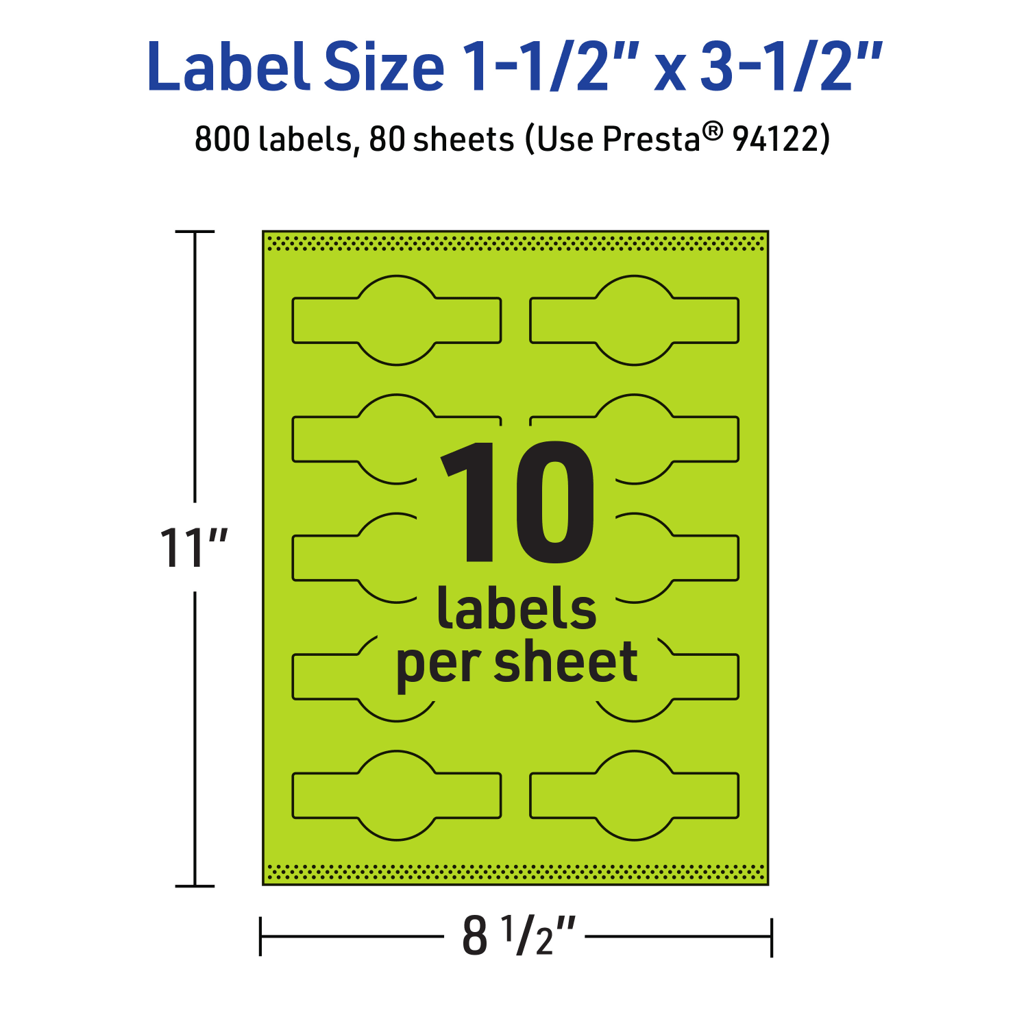 Avery Print-To-The-Edge Labels With Sure Feed Technology, 94122-BGP80, Cigar, 1-1/2in x 3-1/2in, Matte Bright Green, Pack of 800 - Image 6