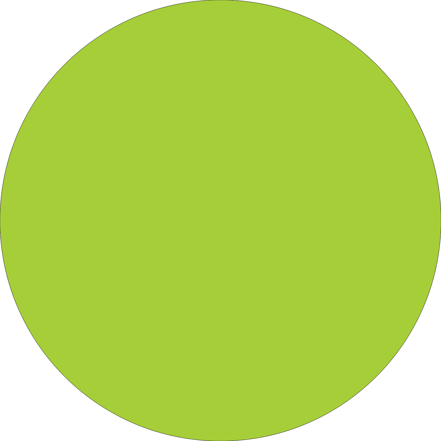 Tape Logic Removable Round Color Inventory Labels, DL610J, 3/4in, Fluorescent Green, Pack Of 500