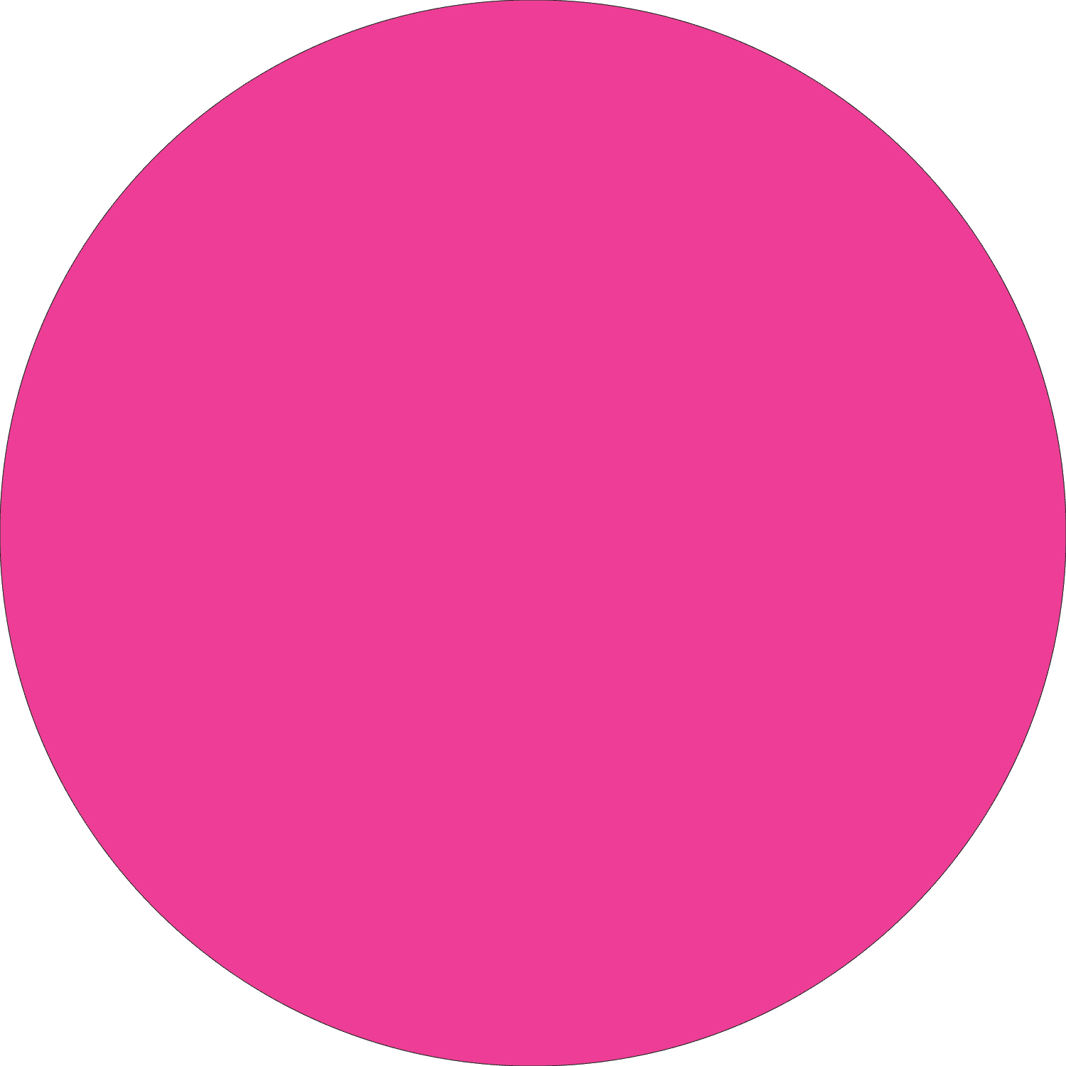 Tape Logic Removable Round Color Inventory Labels, DL610K, 3/4in, Fluorescent Pink, Pack Of 500