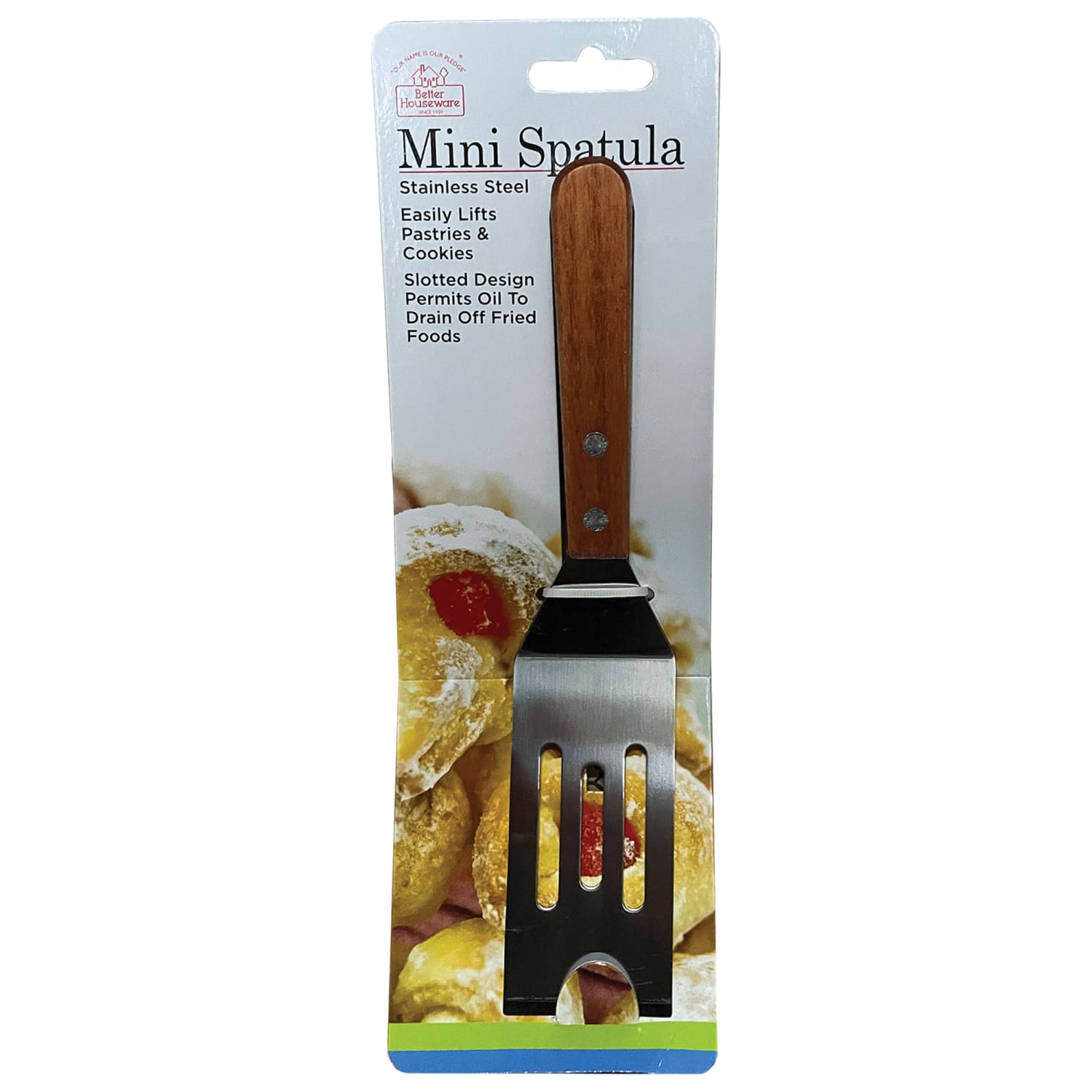 Better Houseware Slotted Mini Spatula, 8-1/4in, Brown - Image 4