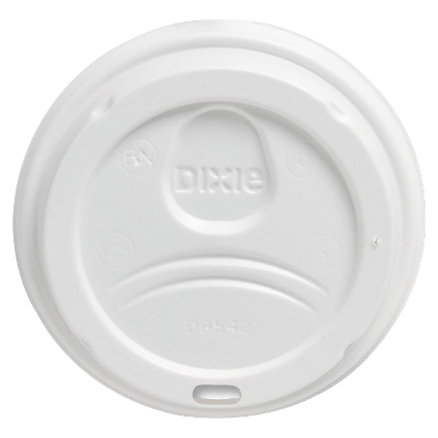 Dixie PerfecTouch Hot Cup Lids, For 10-, 12- And 16-Oz Cups, White, Pack Of 50 Lids