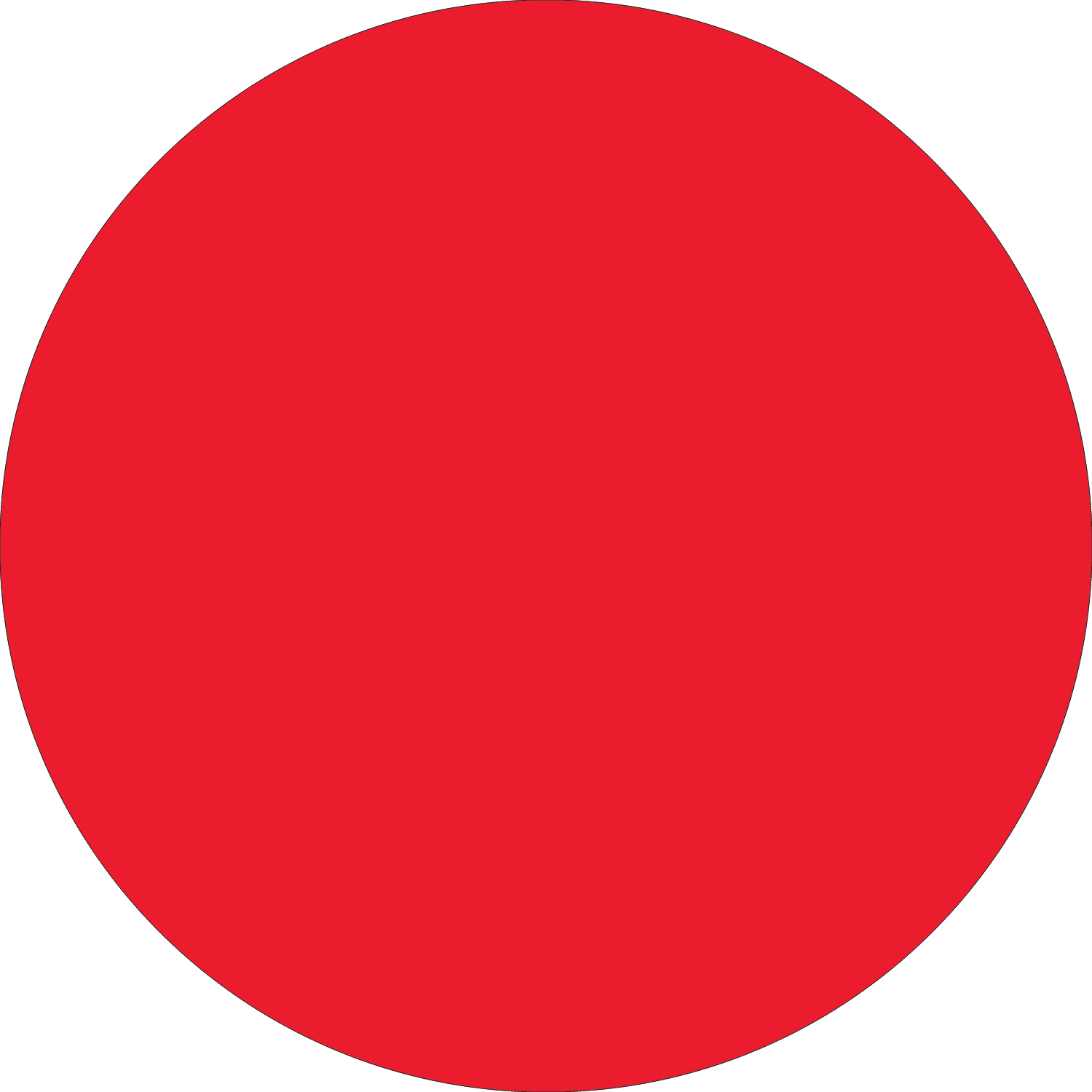 Tape Logic Removable Round Color Inventory Labels, DL613G, 2in, Fluorescent Red, Pack Of 500