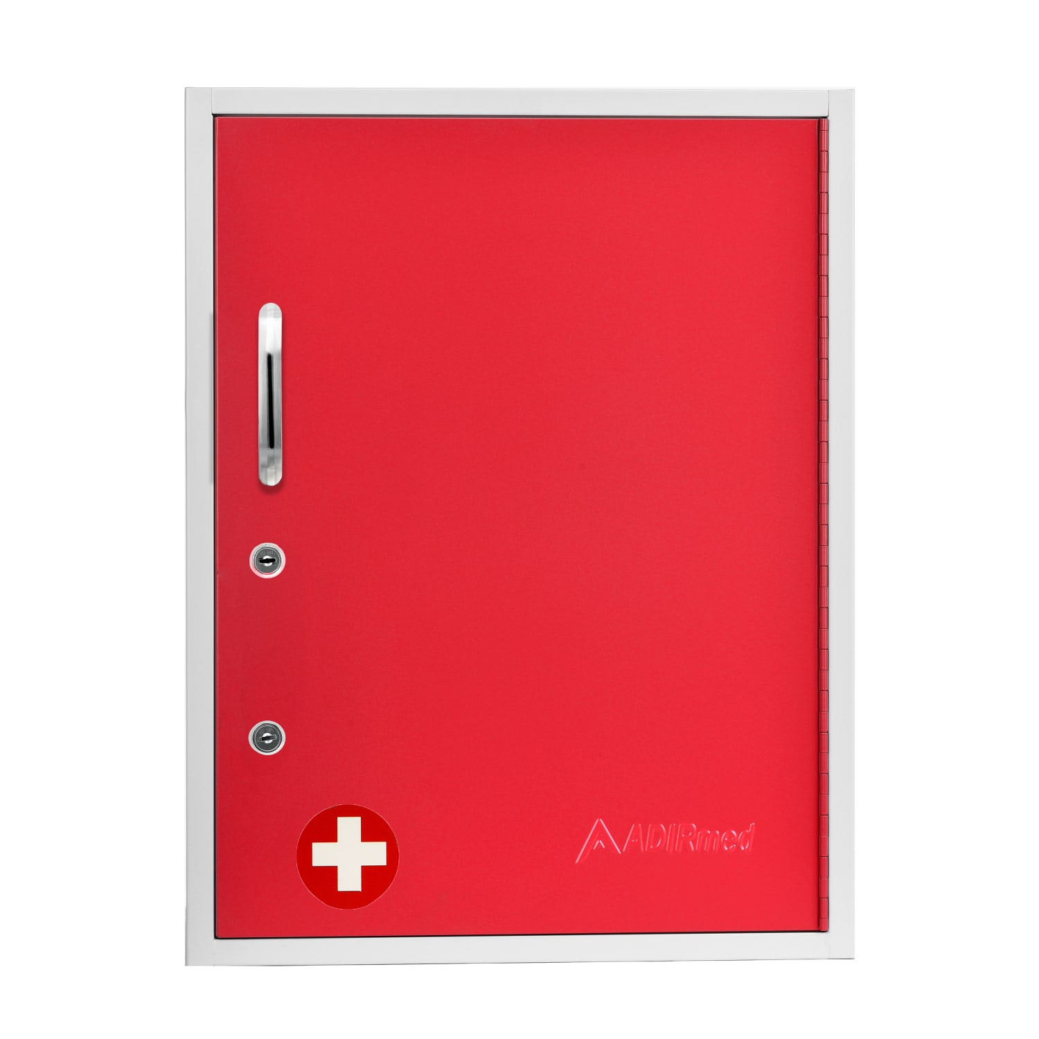 Alpine AdirMed Medicine Cabinet With Pull-Out Shelf & Document Pocket, 21inH x 16inW x 6inD, Red