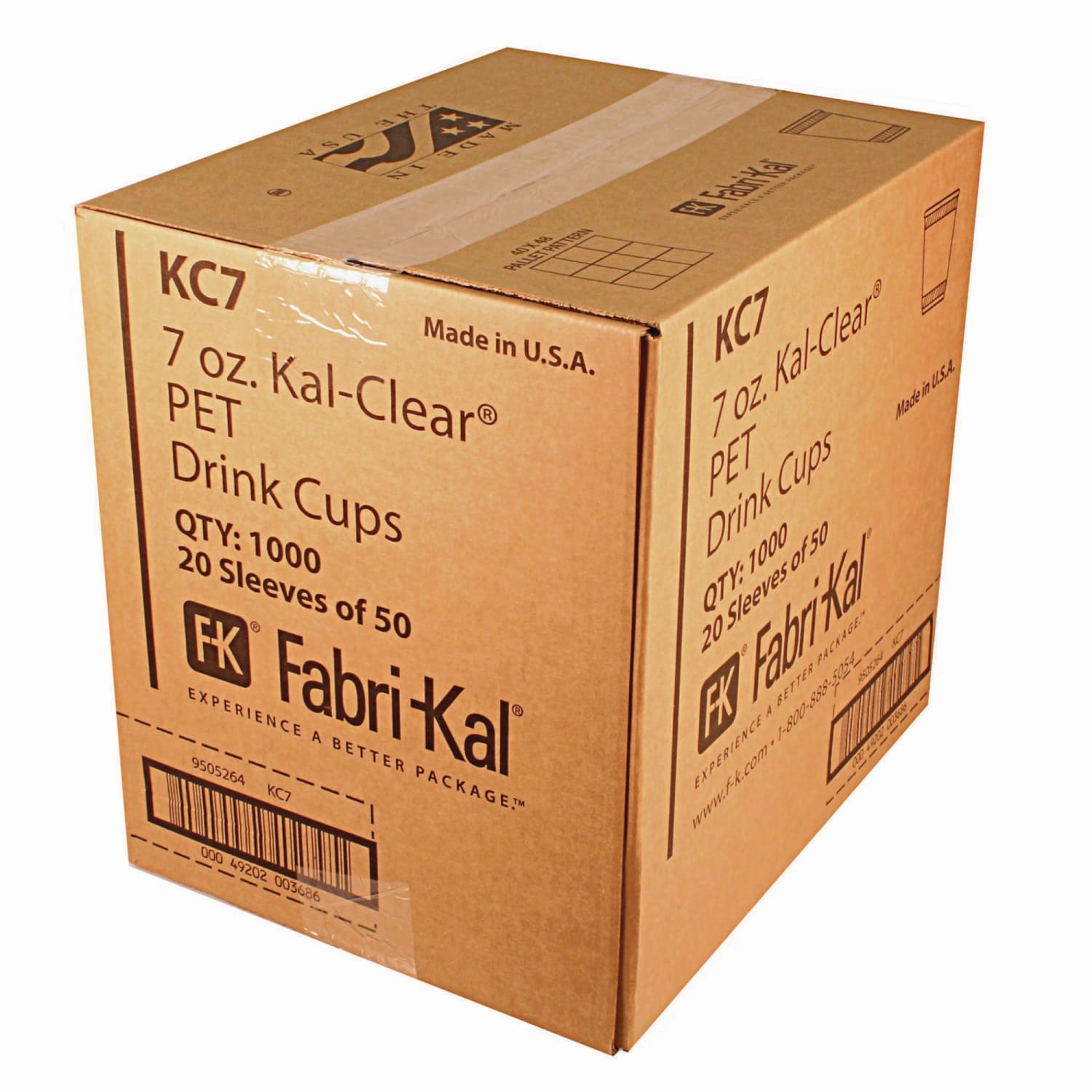 Fabri-Kal Kal-Clear PET Cold Drink Cups, 7 Oz, Clear, Carton Of 1,000 Cups - Image 3