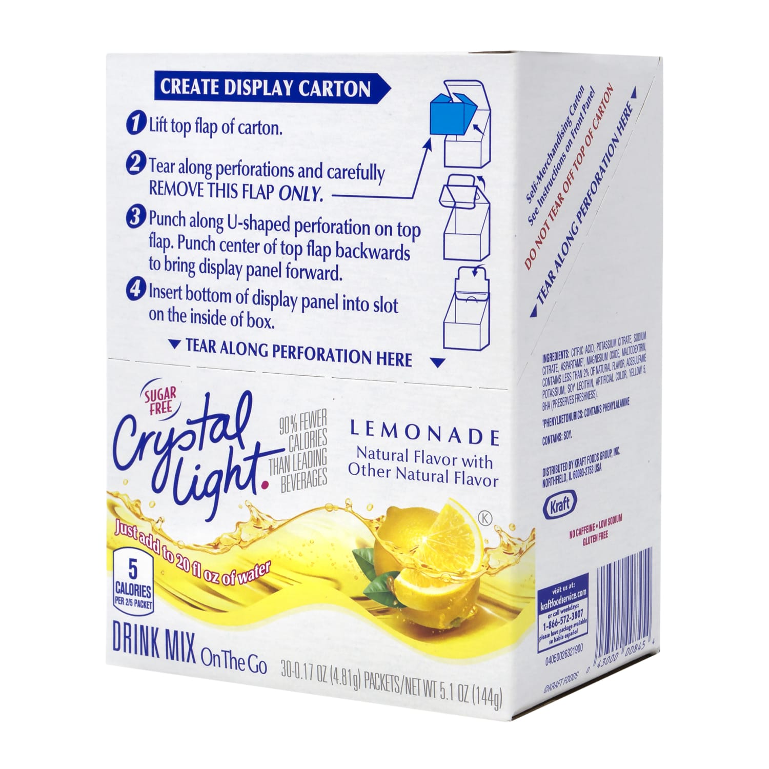 Crystal Light On-The-Go Sugar-Free Drink Mix, Lemonade, 0.17 Fl Oz, 30 Packets Per Box, Pack Of 2 Boxes - Image 5