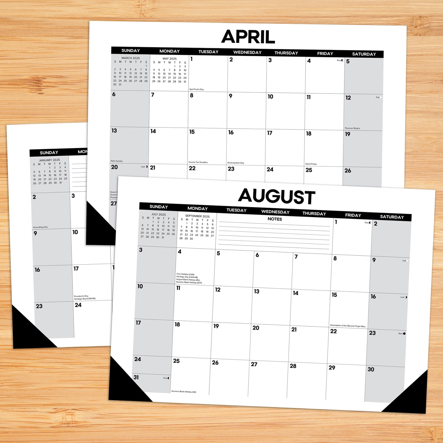 2025 Willow Creek Press Monthly Desk Pad Calendar, 17in x 12in, Basic, January 2025 To December 2025, 47781 - Image 6