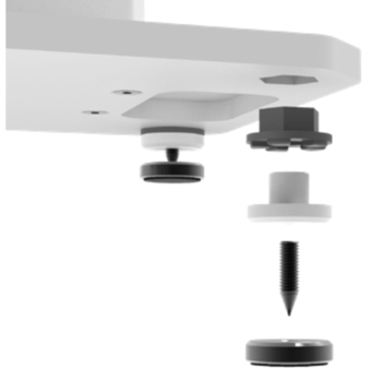 Kanto SX Fillable Speaker Floor Stands - 26in Height - Floor - White - Image 6