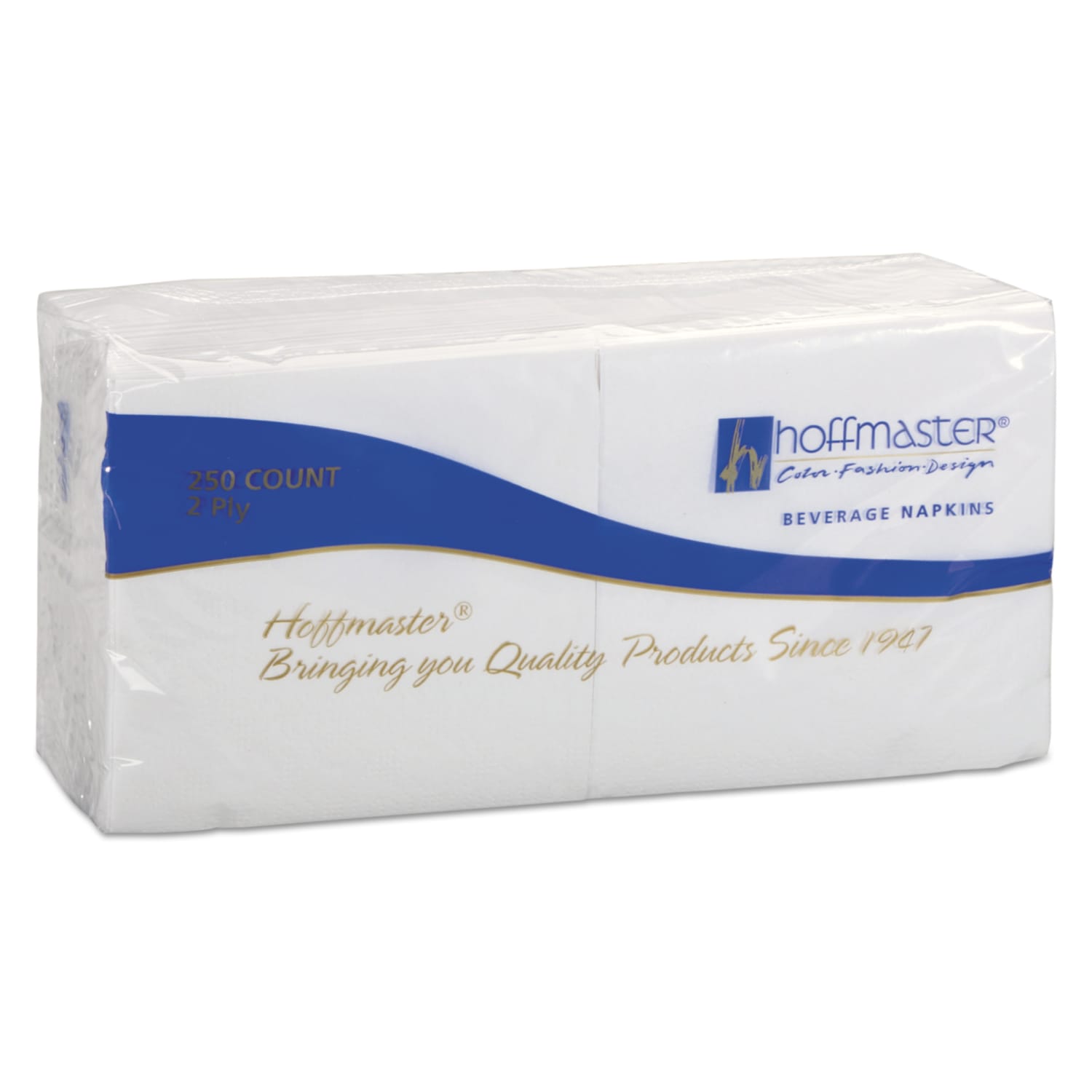 Hoffmaster Embossed 2-Ply Beverage Napkins, 9 1/2 x 9 1/2, White, Pack Of 1,000 Napkins - Image 3