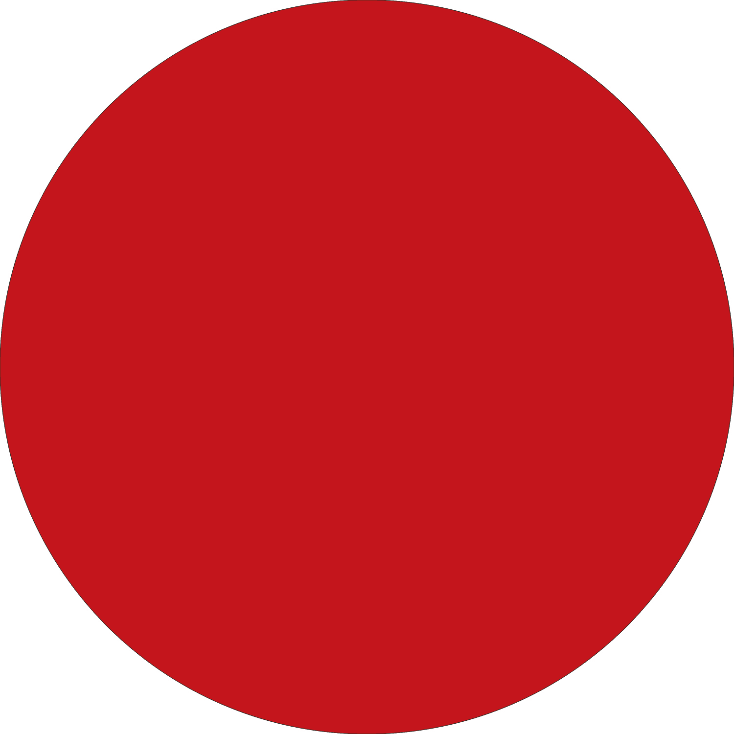 Tape Logic Removable Round Color Inventory Labels, DL615A, 4in, Red, Pack Of 500