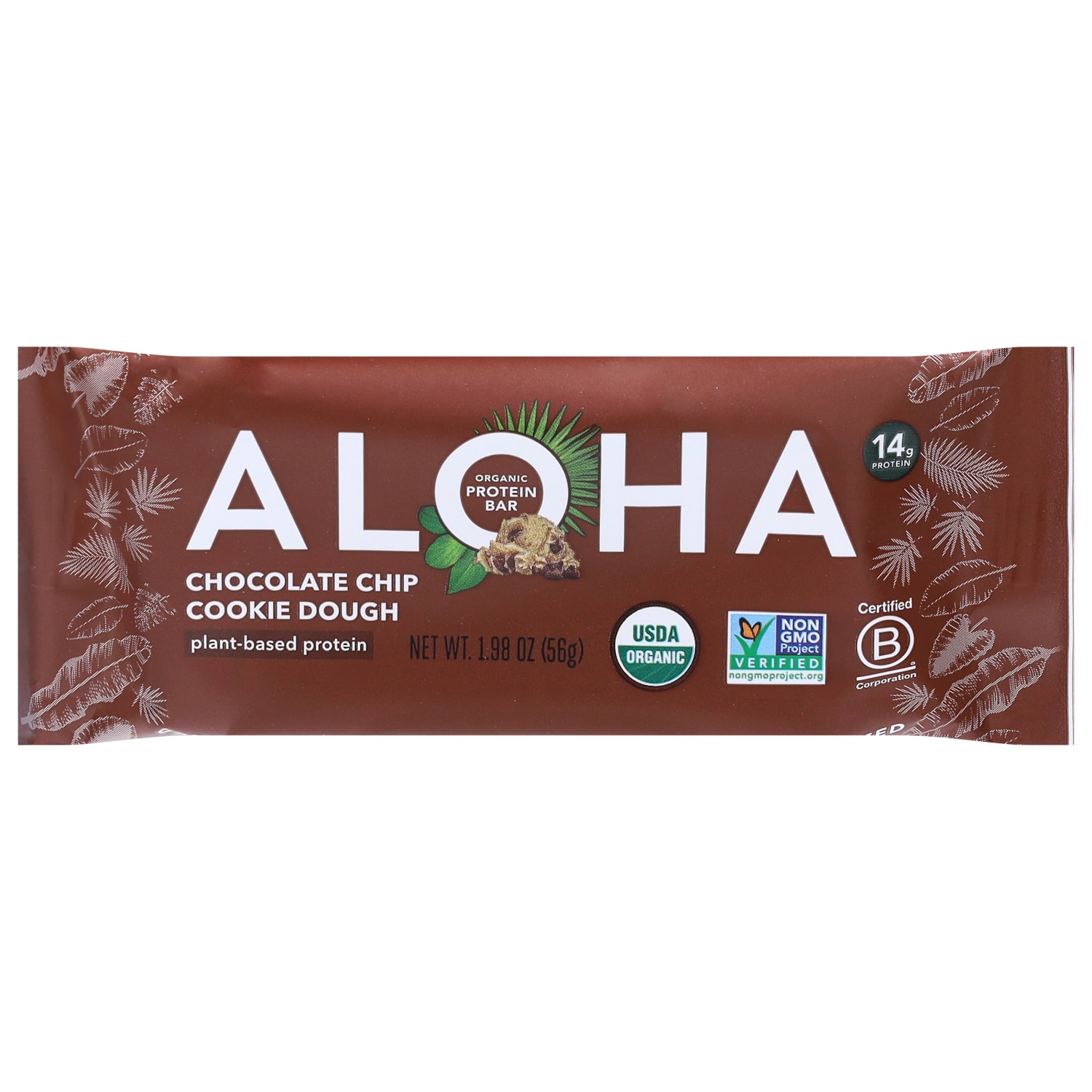 Aloha Plant Protein Bars, Chocolate Chip Cookie, 1.98 Oz, Total Qty 12 - Image 3