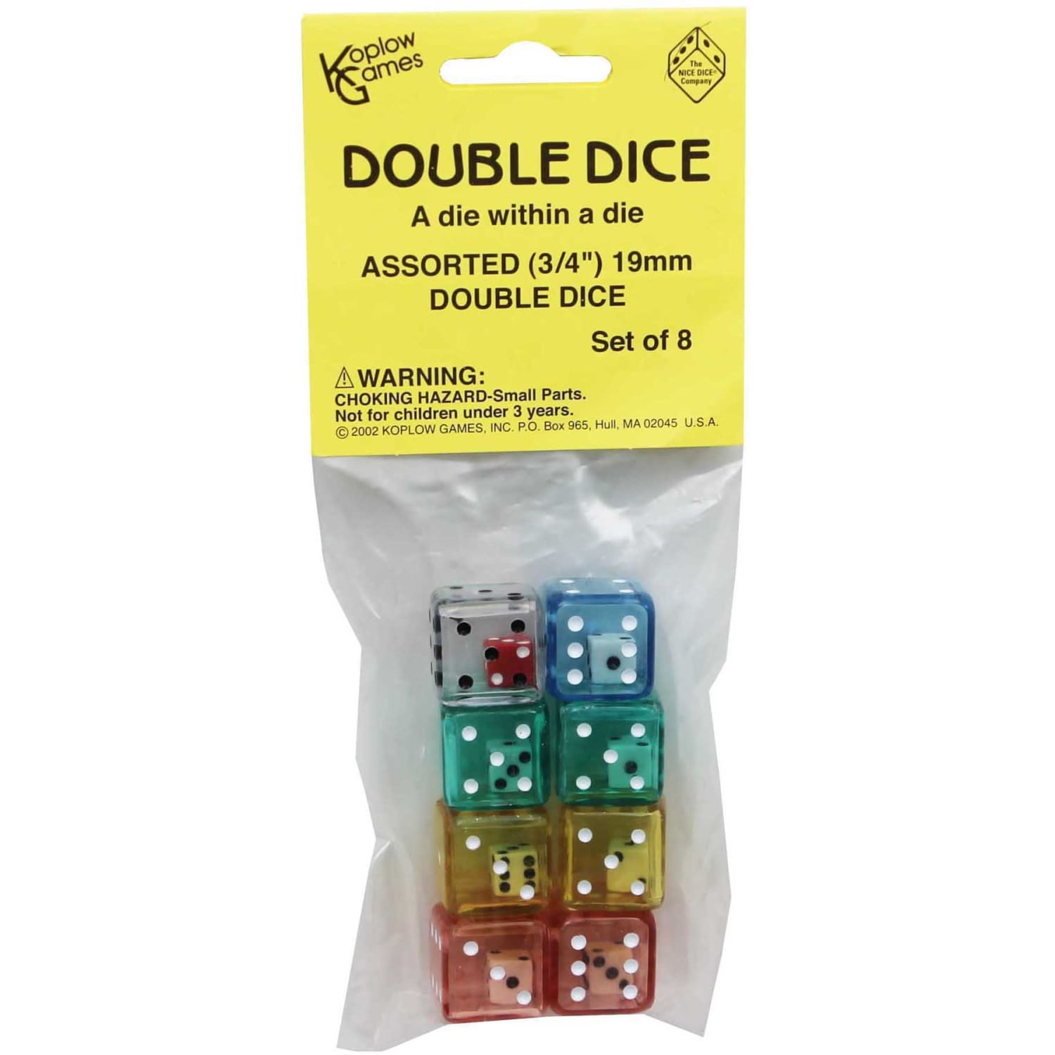 Koplow Games 8-Piece Double Dice Set, Pack Of 6 Sets - Image 3