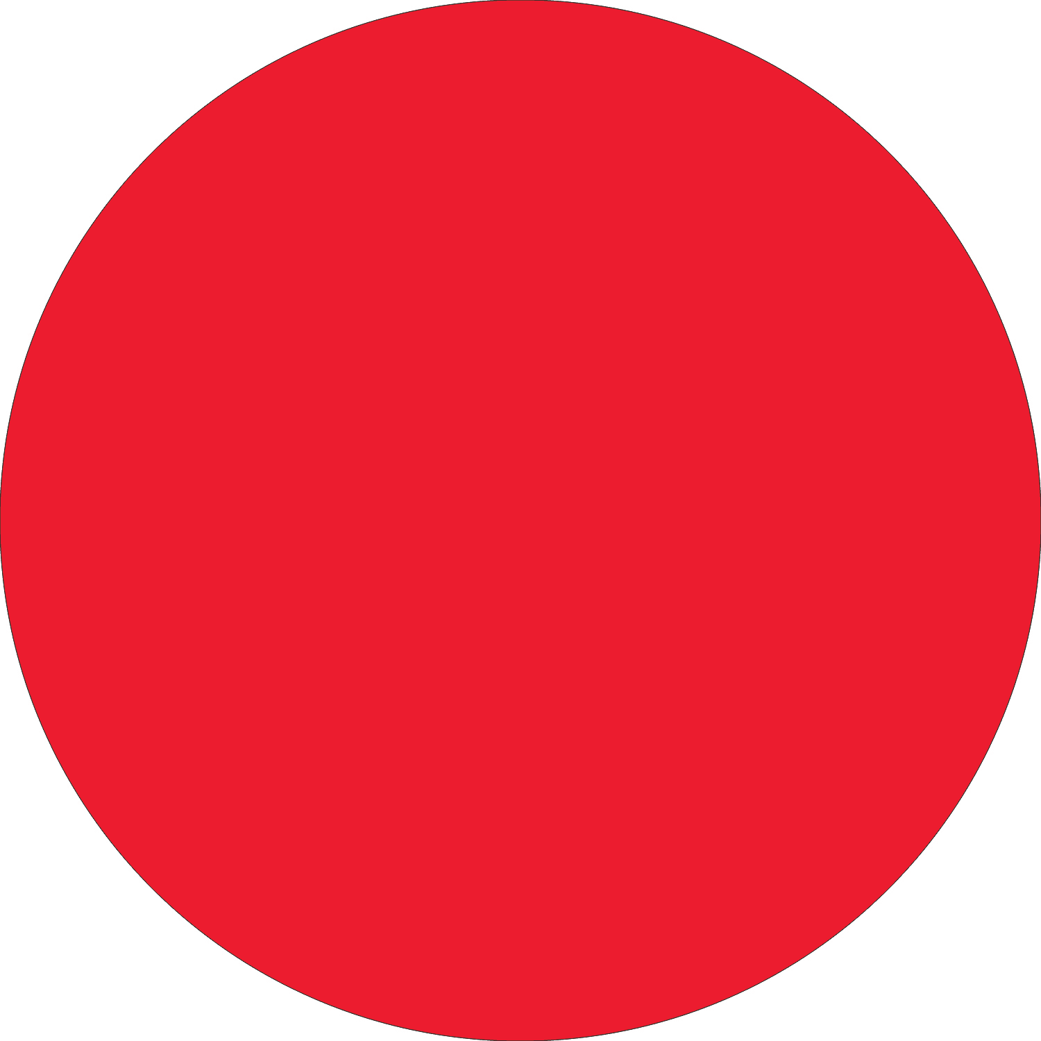 Tape Logic Removable Round Color Inventory Labels, DL615G, 4in, Fluorescent Red, Pack Of 500
