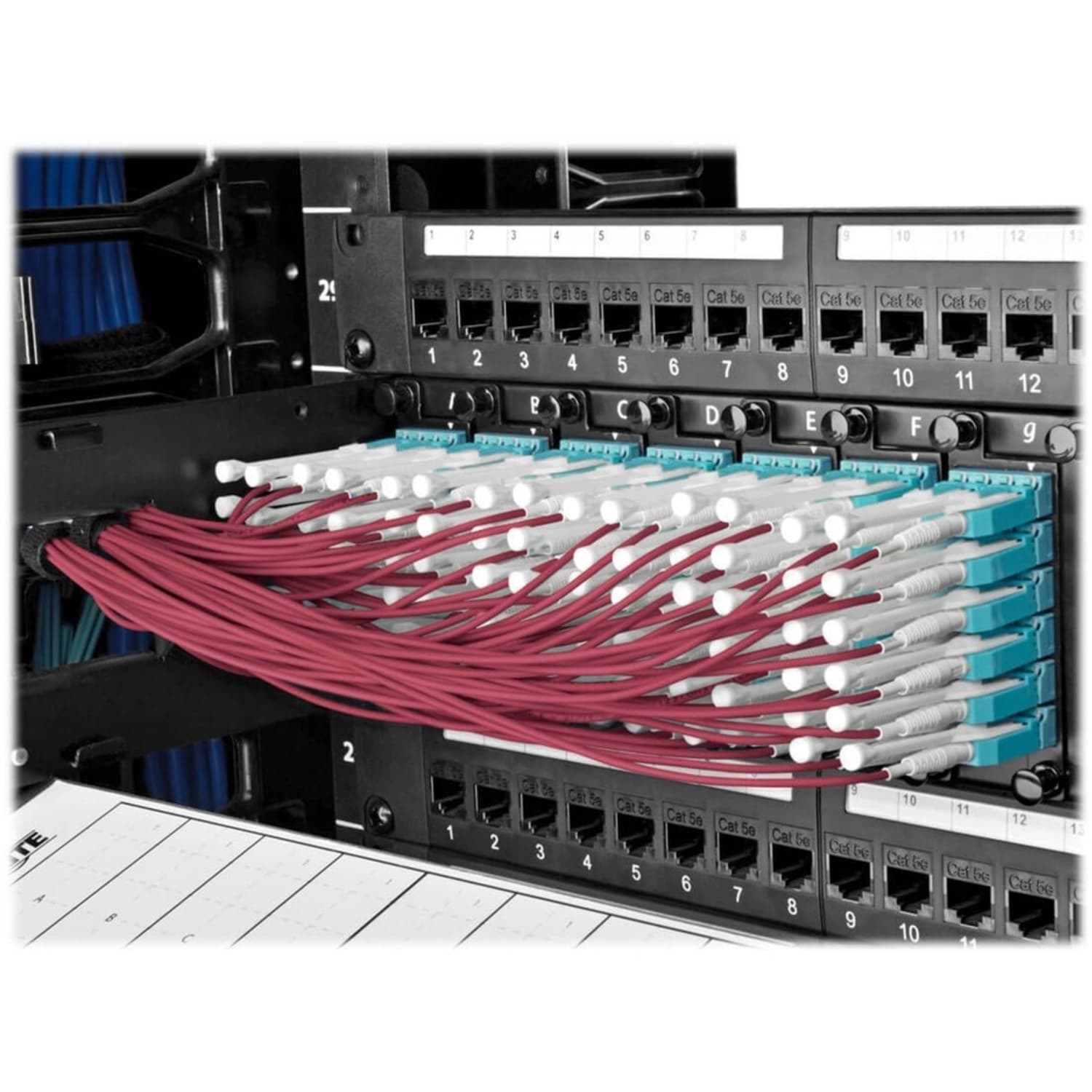 Eaton Tripp Lite Series 10G Duplex Multimode 50/125 OM4 LSZH Fiber Optic Cable (LC/LC), Push/Pull Tabs, Magenta, 5 m - Fiber Optic  - N82105MMGT - Image 4