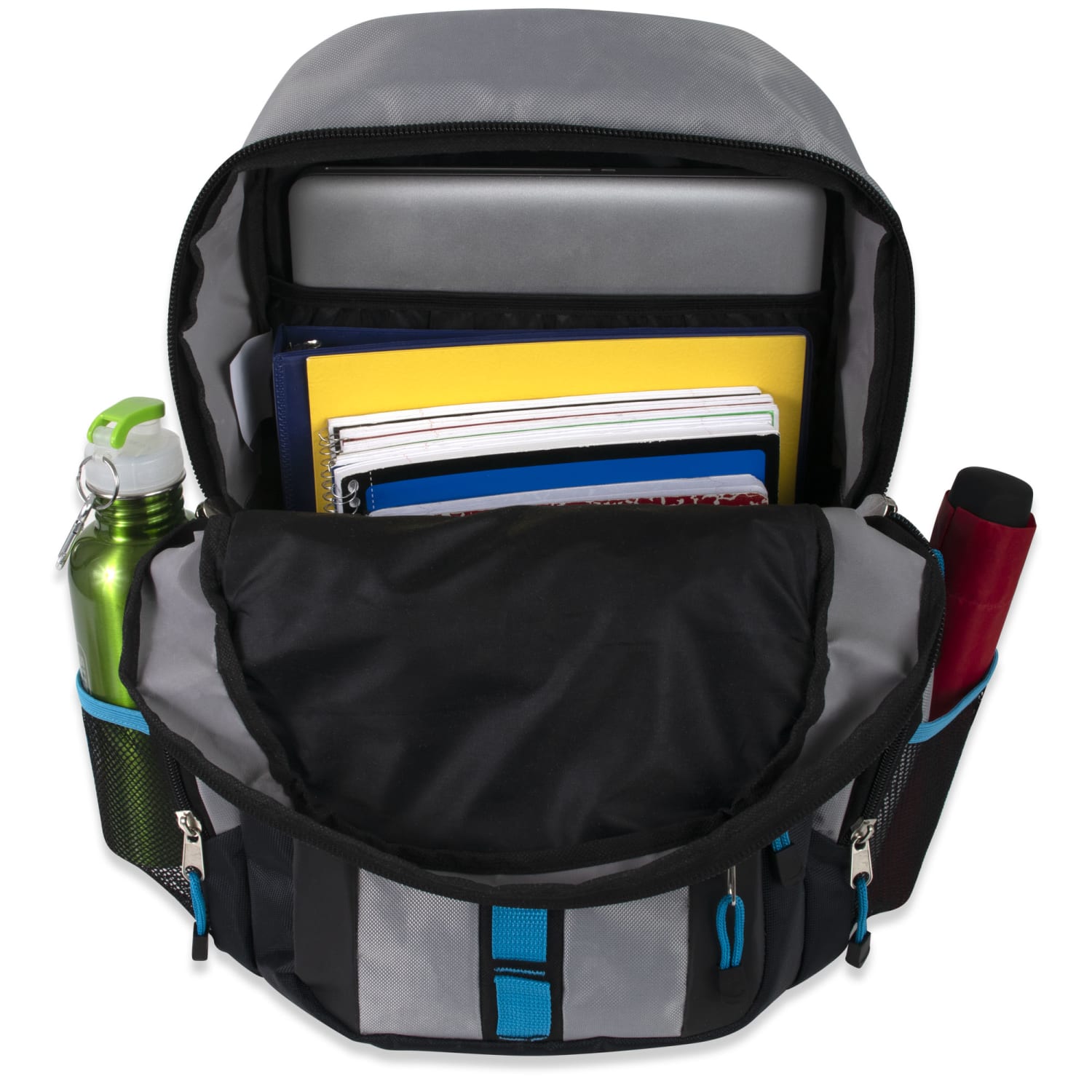 Mountain Edge Multi-Pocket Daisy Chain Backpack With 17in Laptop Sleeve, Gray - Image 4