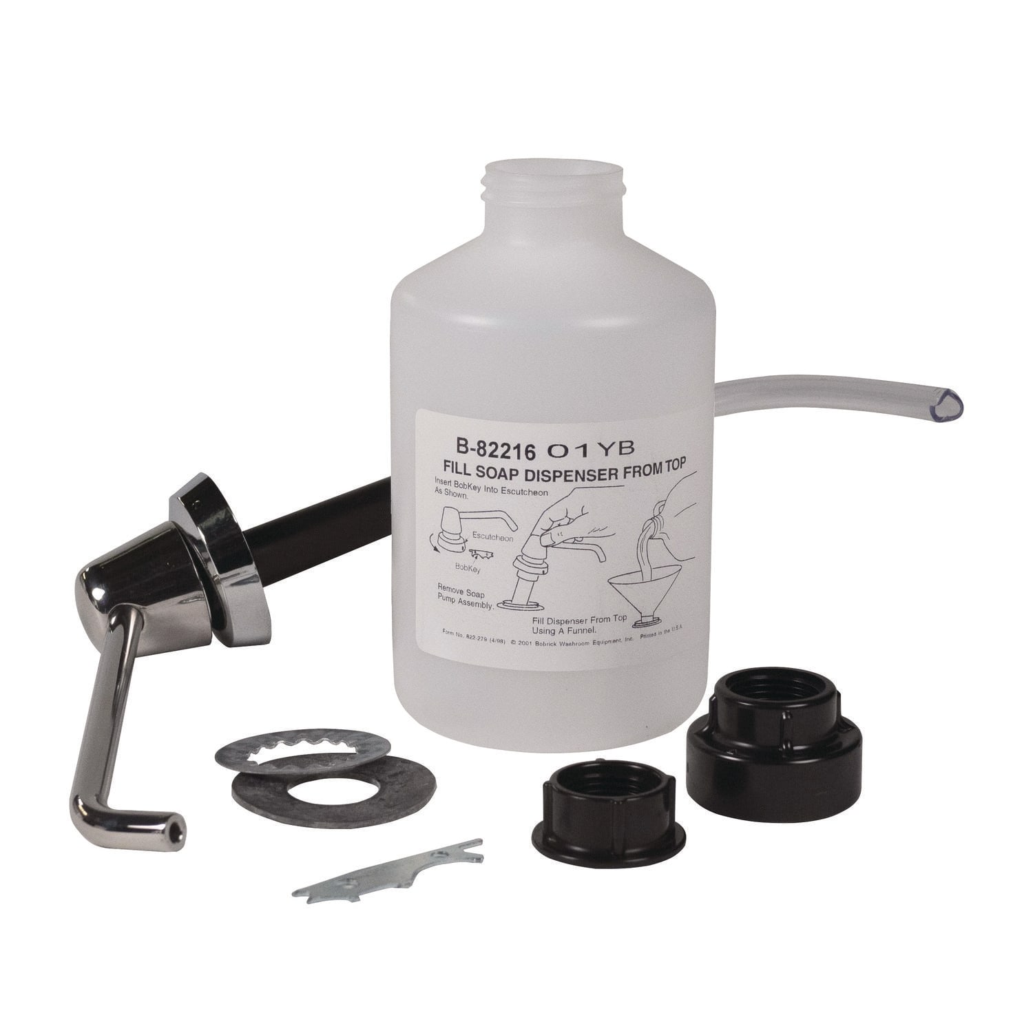 Bobrick Bottle Cap for B-22 Soap Dispenser, Black - Image 3