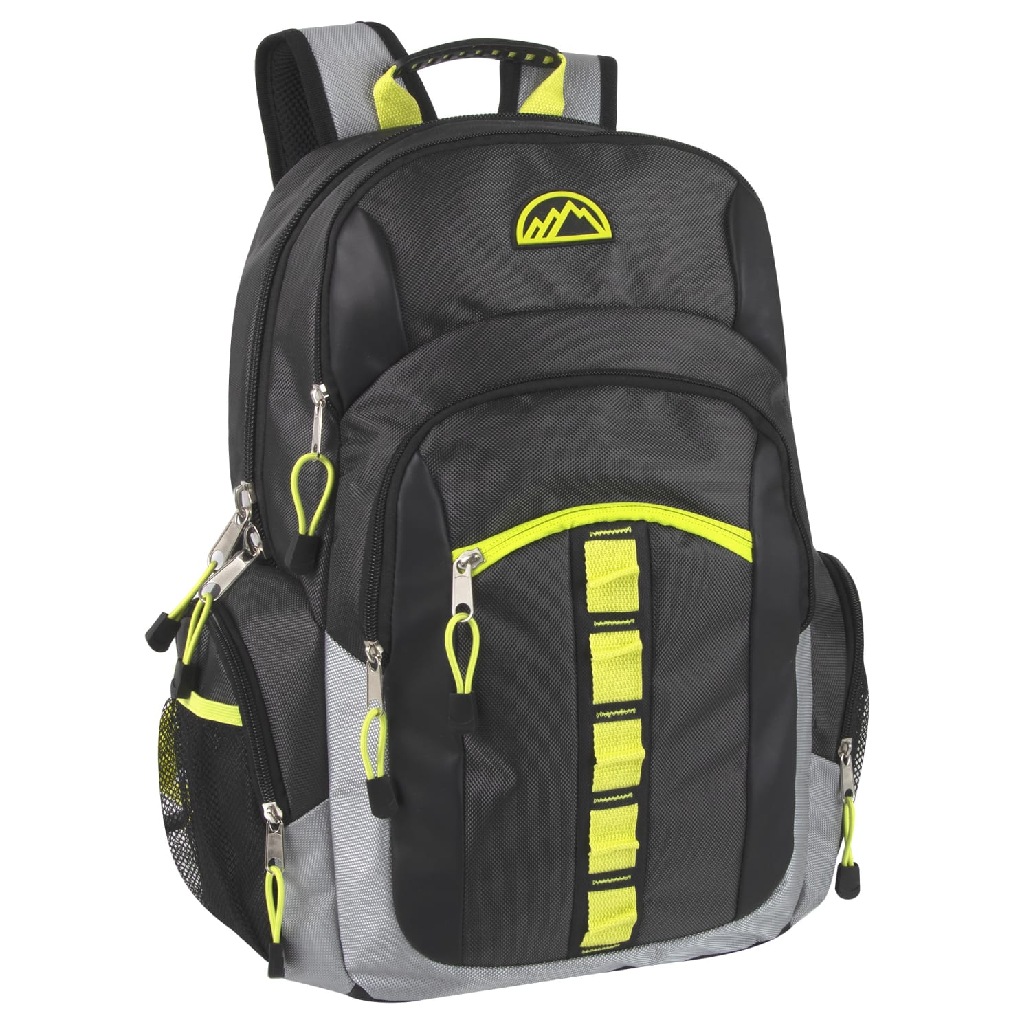 Mountain Edge Multi-Pocket Daisy Chain Backpack With 17in Laptop Sleeve, Dark Gray