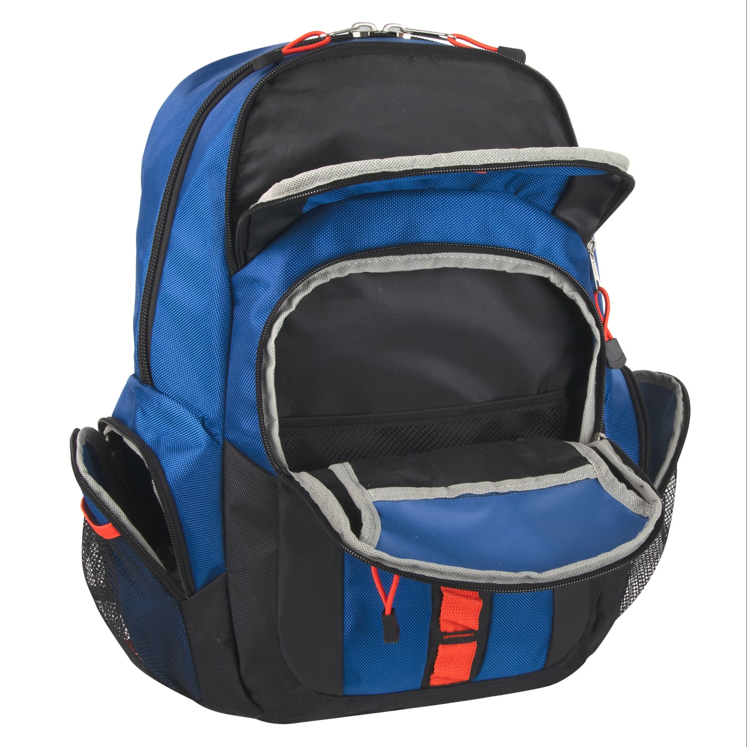 Mountain Edge Multi-Pocket Daisy Chain Backpack With 17in Laptop Sleeve, Blue - Image 4