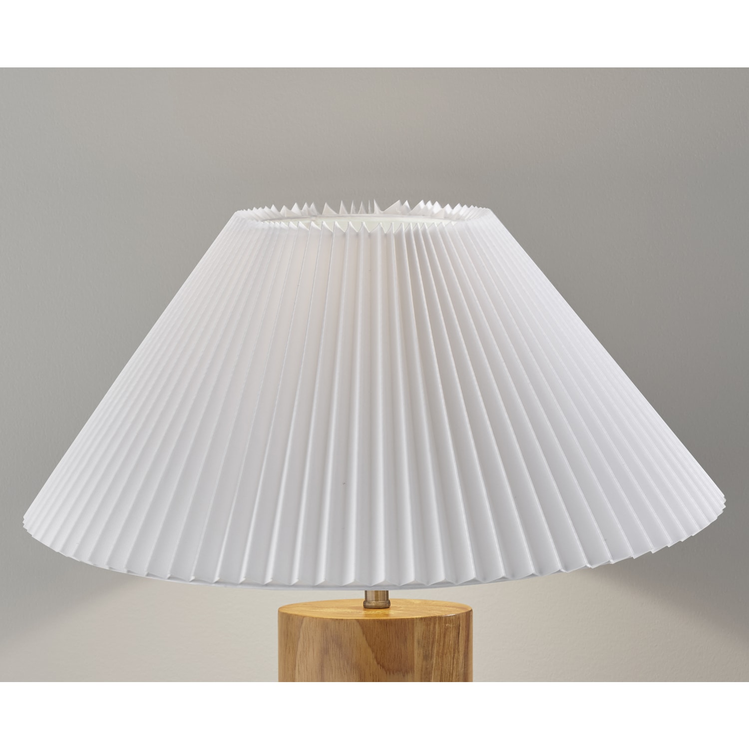 Adesso Marta Table Lamp, 25-1/2inH, White Shade/Natural Base - Image 4