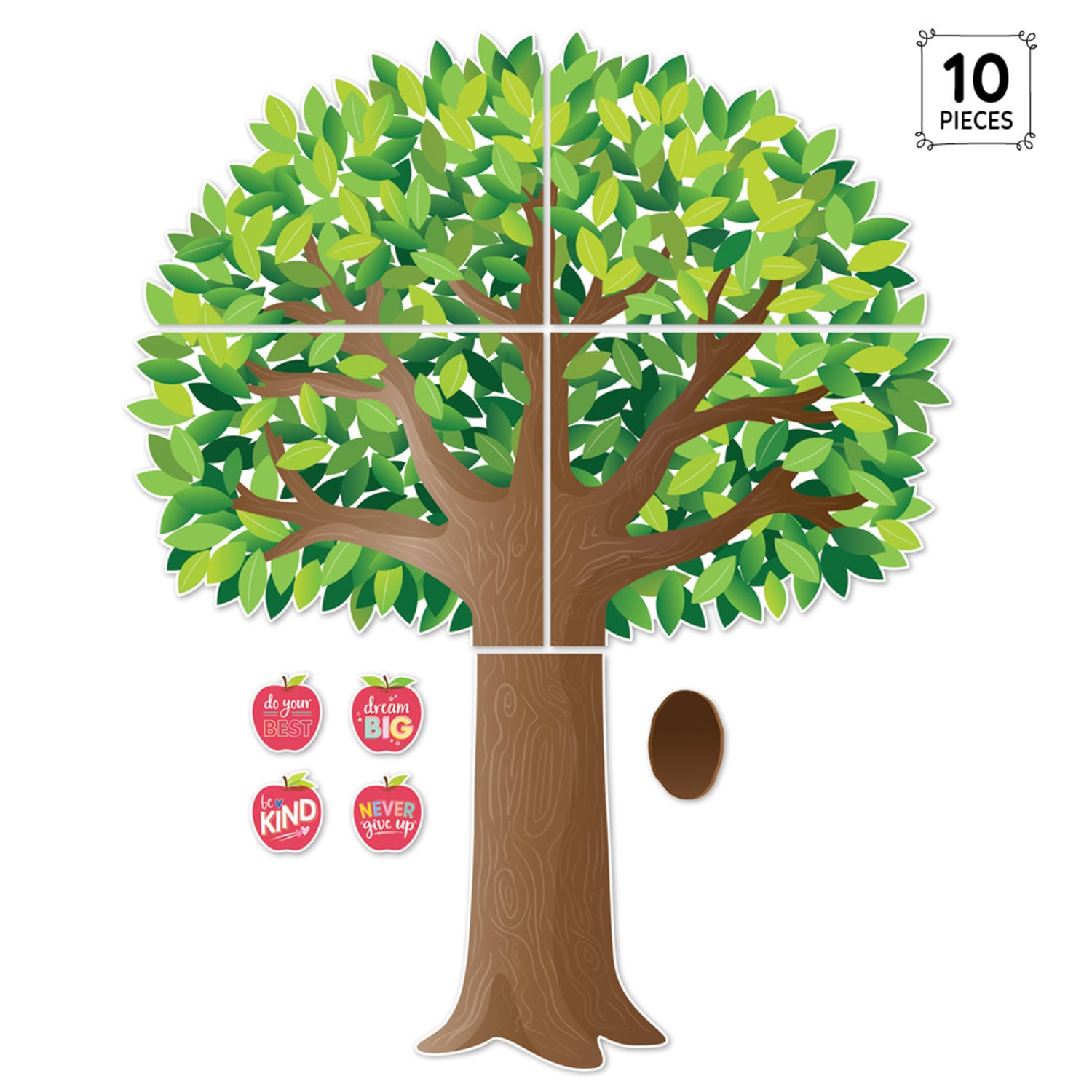 Creative Teaching Press Apple Time Jumbo Tree Bulletin Board Set, 10 Pieces - Image 3