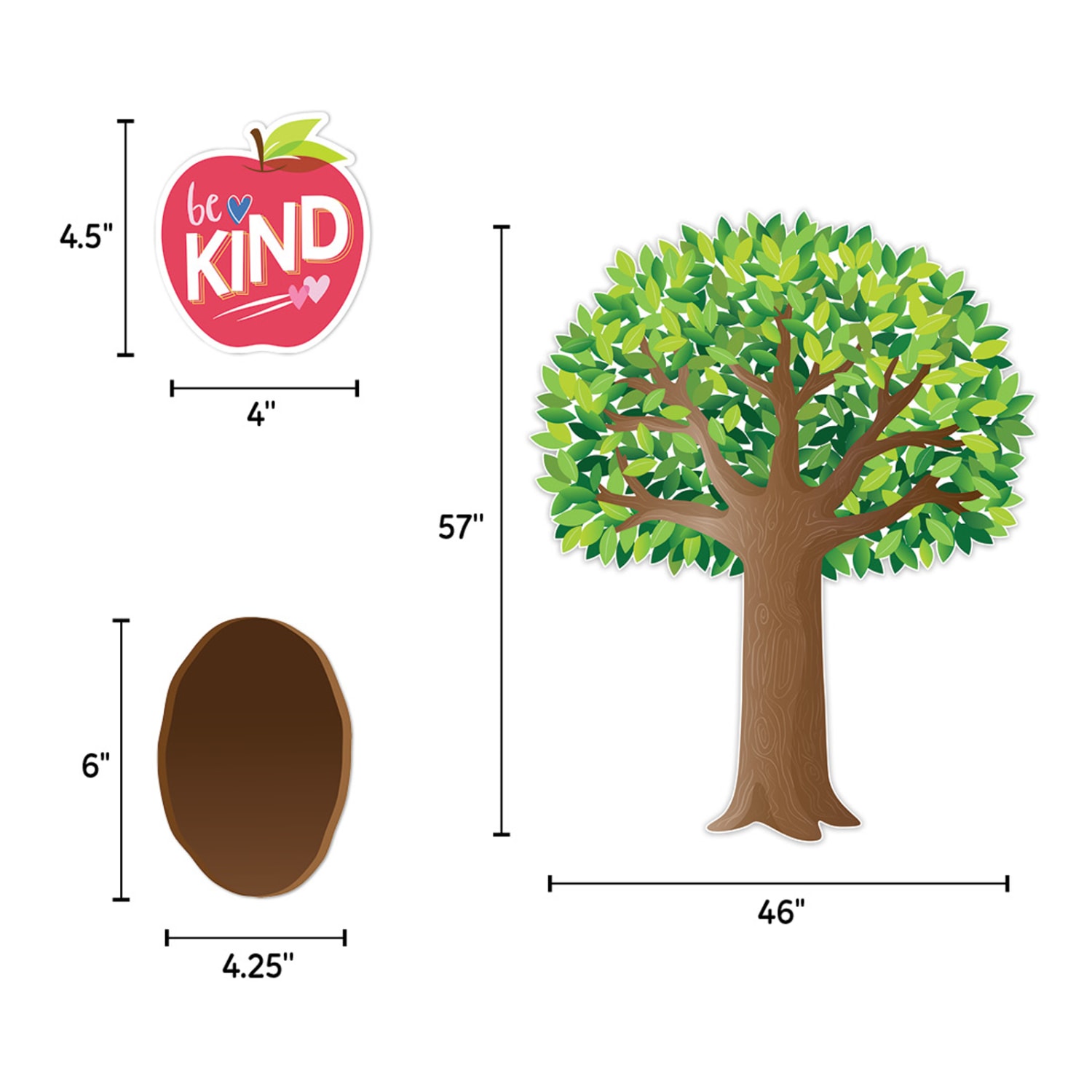 Creative Teaching Press Apple Time Jumbo Tree Bulletin Board Set, 10 Pieces - Image 4
