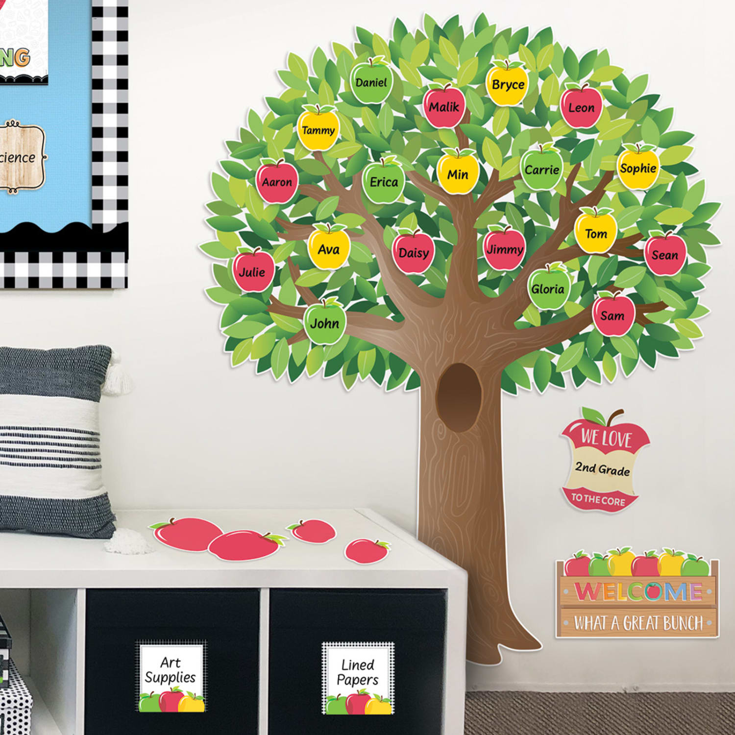 Creative Teaching Press Apple Time Jumbo Tree Bulletin Board Set, 10 Pieces - Image 5