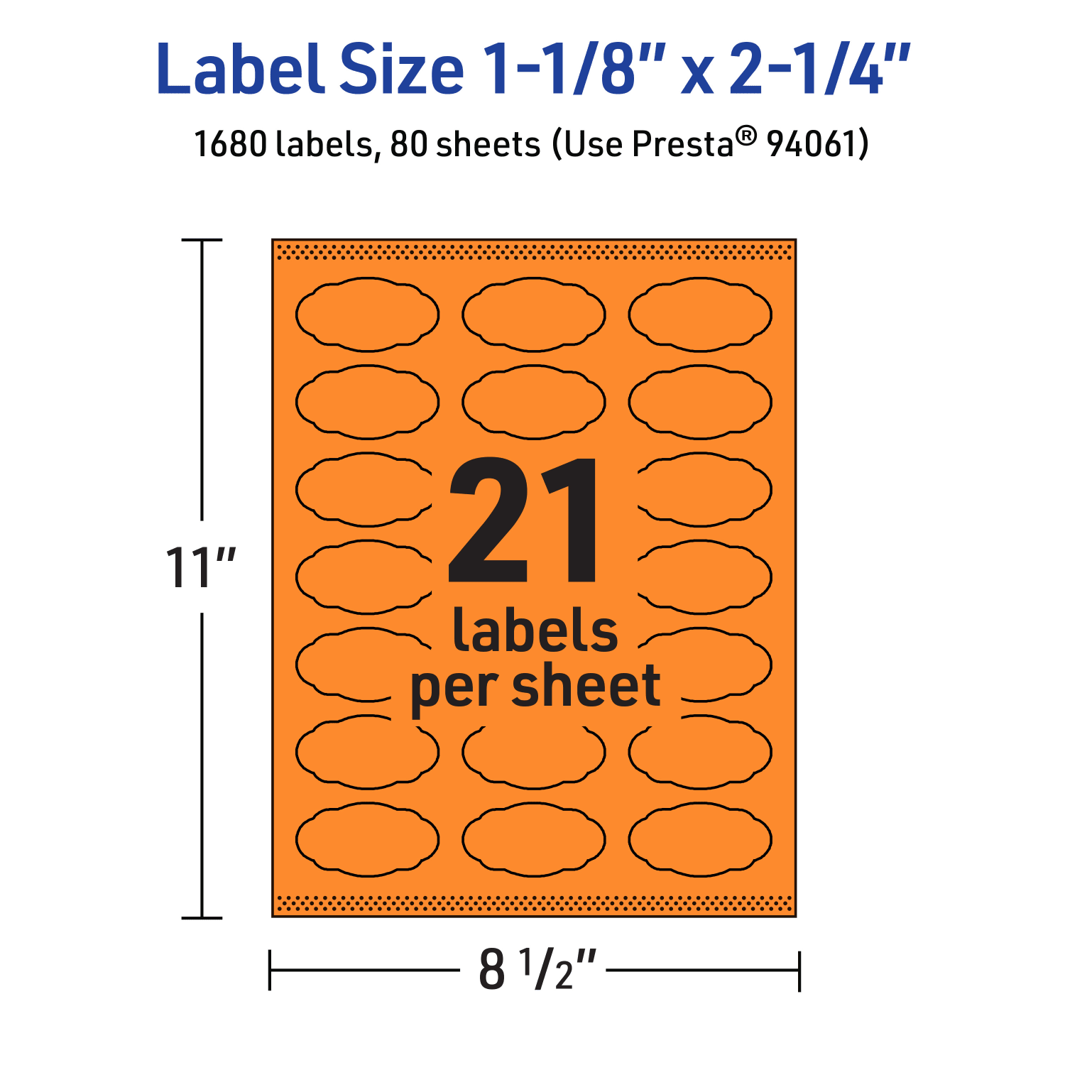 Avery Print-To-The-Edge Labels With Sure Feed Technology And Easy Peel Label Feature, 94061-BOP80, Matte Bright Orange, Pack of 1680 - Image 6