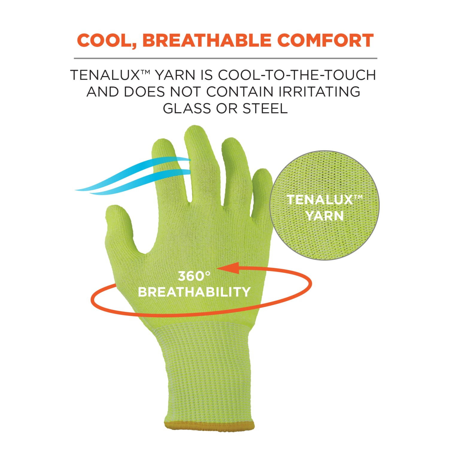 Ergodyne ProFlex 7040 Polyethylene Food Grade Gloves, Large, Lime - Image 5