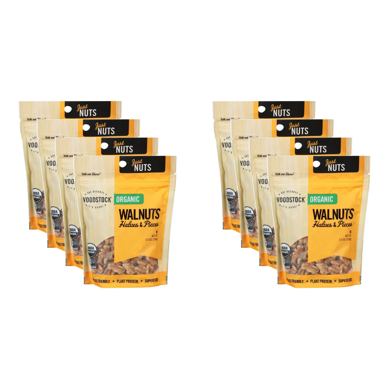 Woodstock Foods Organic Walnut Halves And Pieces, 5.5 Oz, Total Qty 8 - Image 5