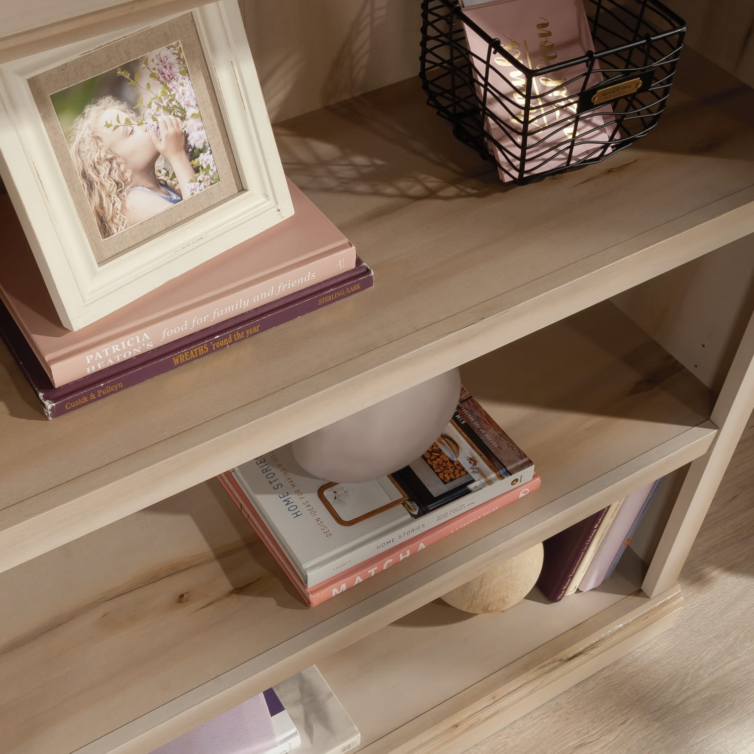 Sauder Select 44inH 3-Shelf Bookcase, Pacific Maple - Image 4