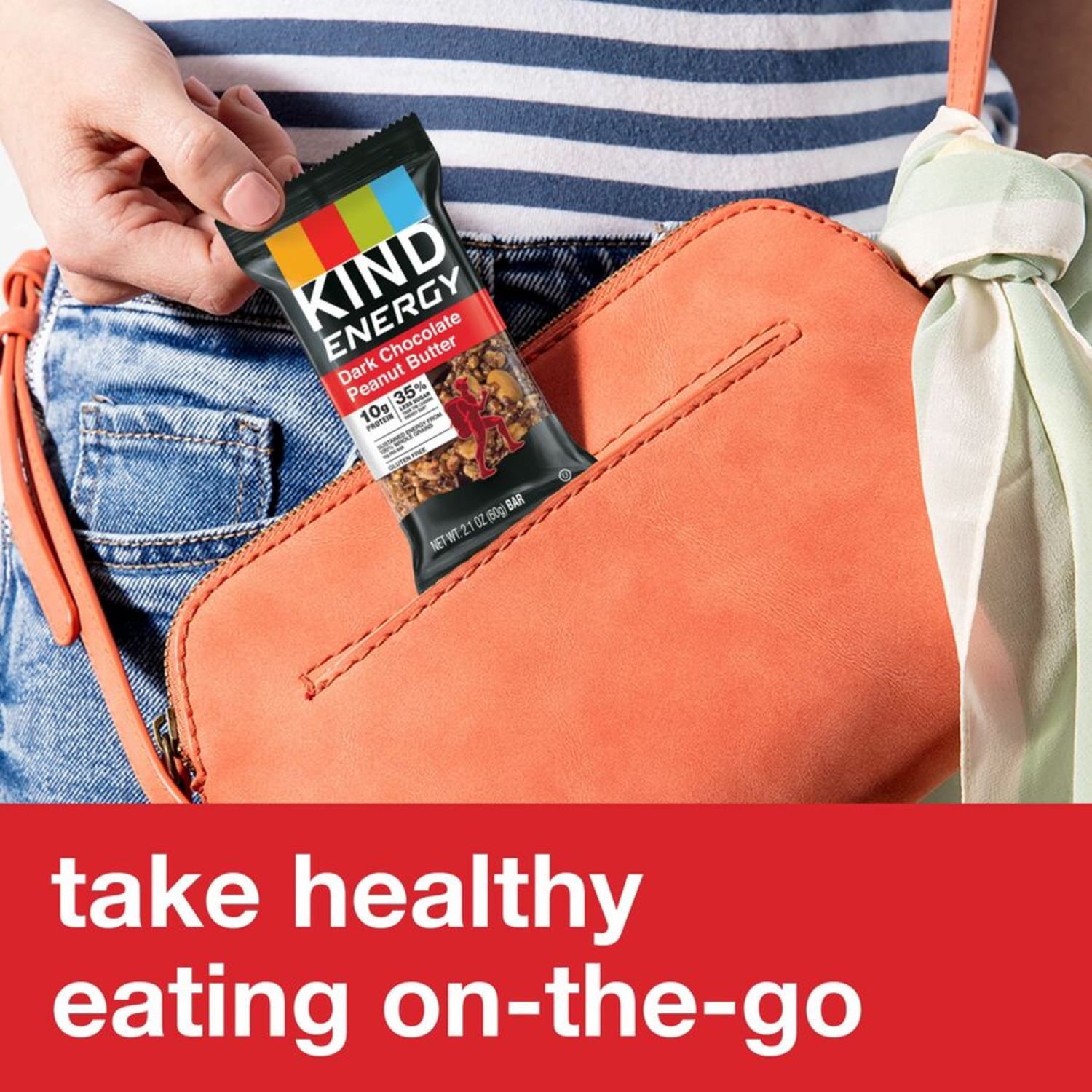 KIND Energy Bars - Trans Fat Free, Gluten-free, Individually Wrapped - Dark Chocolate Peanut Butter - 2.10 oz - 6 / Box - Image 6