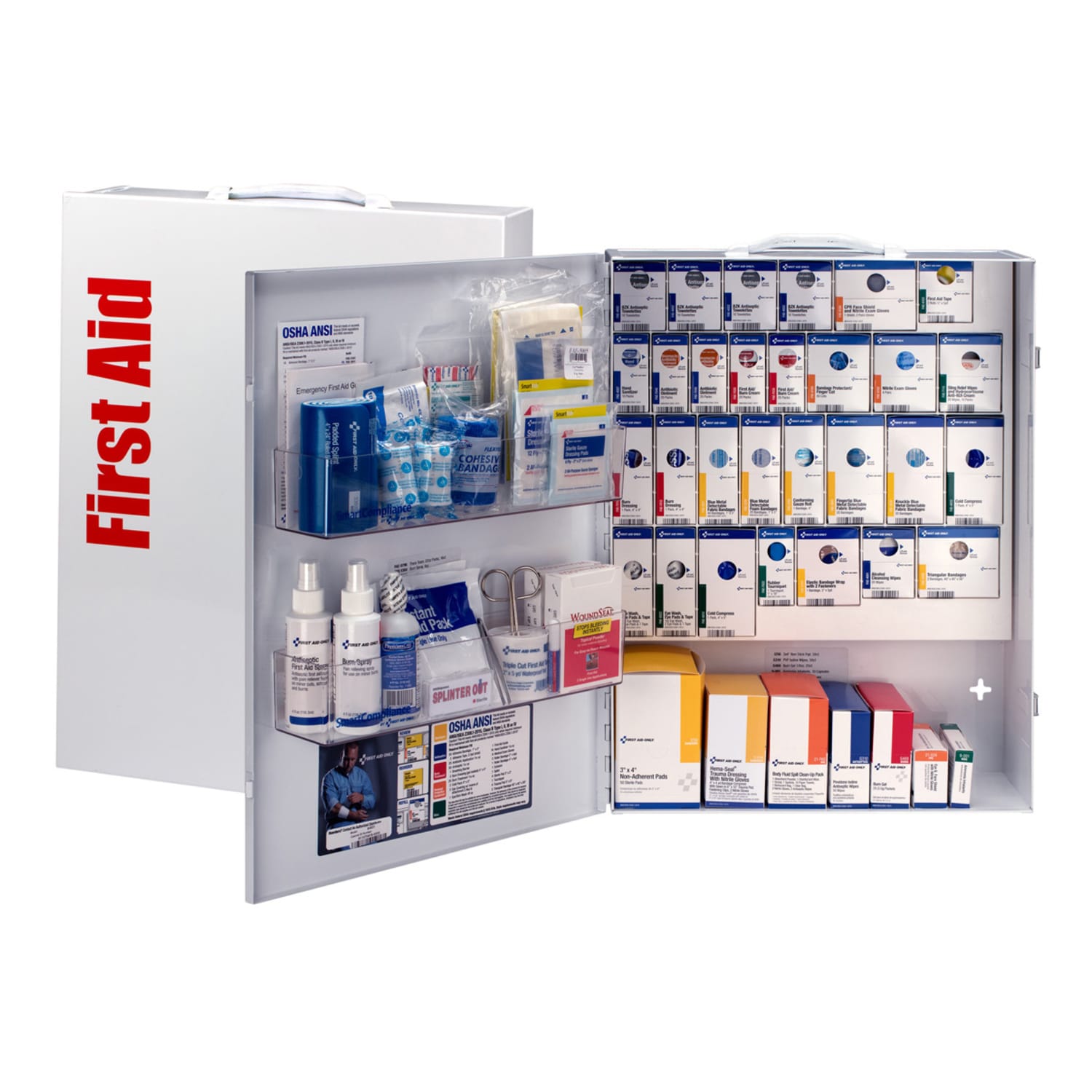 First Aid Only Smart Compliance 150-Person Food Service First Aid Cabinet Without Medication, 22-1/2inH x 17inW x 5-3/4inD - Image 4