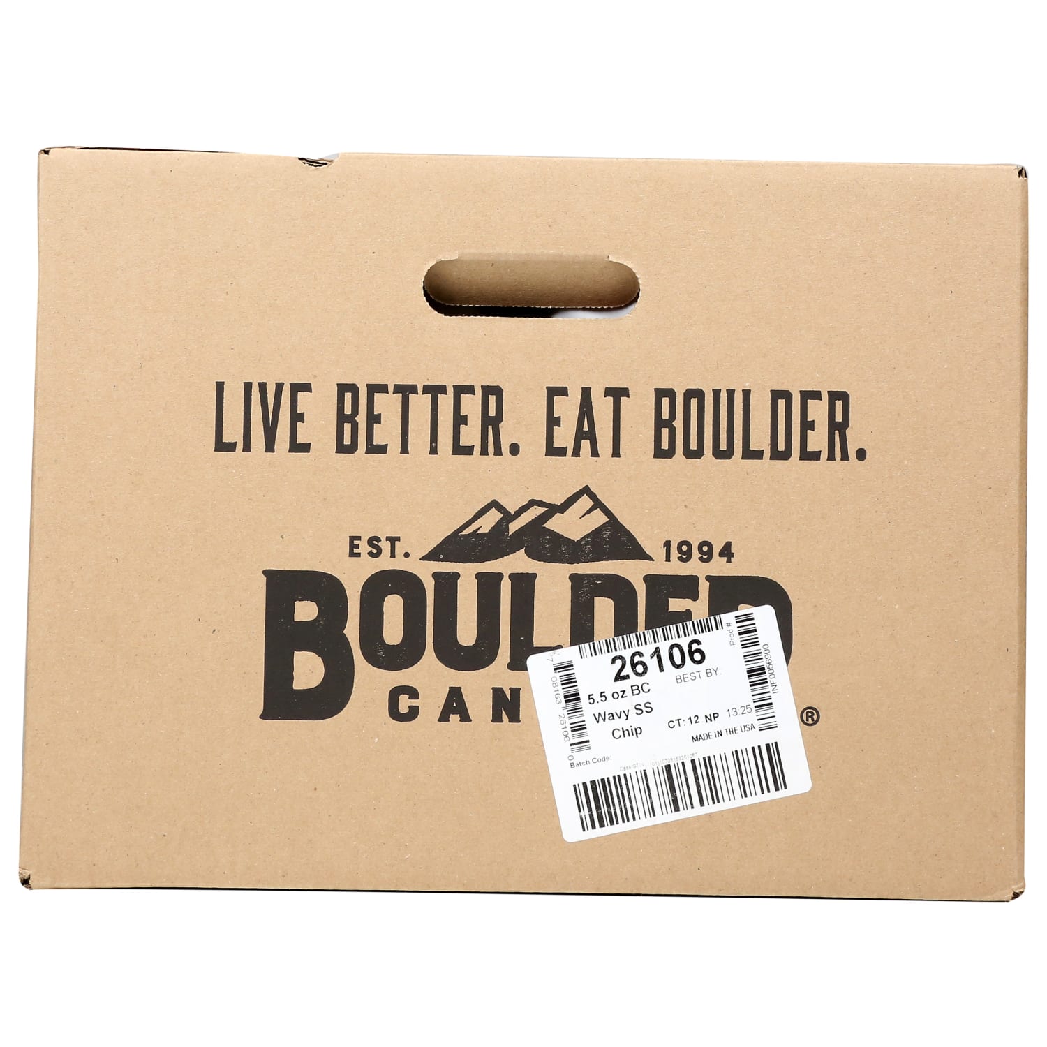 Boulder Canyon Wavy Potato Chips, Sea Salt, 5.5 Oz, Total Qty 12 - Image 4