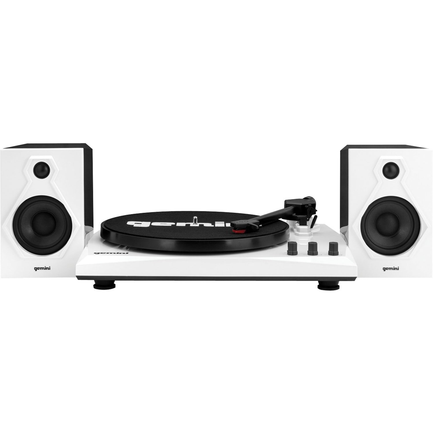 Gemini Sound TT-900 Stereo Turntable System - Belt DriveAutomatic Tone Arm - 78, 45, 33 rpm - Black, White - Bluetooth - Audio Line Out - Image 3