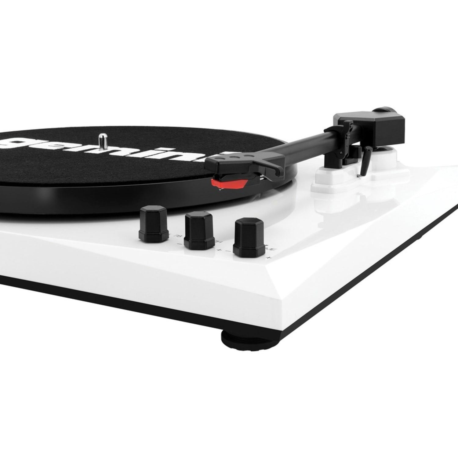 Gemini Sound TT-900 Stereo Turntable System - Belt DriveAutomatic Tone Arm - 78, 45, 33 rpm - Black, White - Bluetooth - Audio Line Out - Image 5