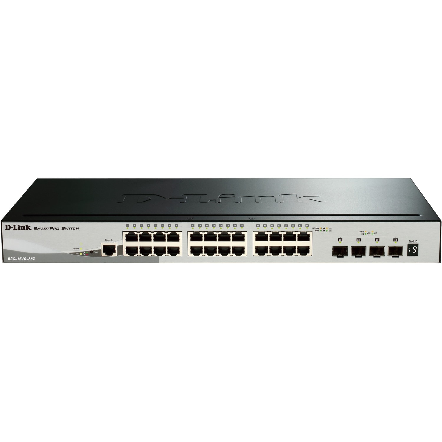 D-Link DGS-1510-28XMP Ethernet Switch - 24 Ports - Manageable - Gigabit Ethernet, 10 Gigabit Ethernet - DGS151028XMP
