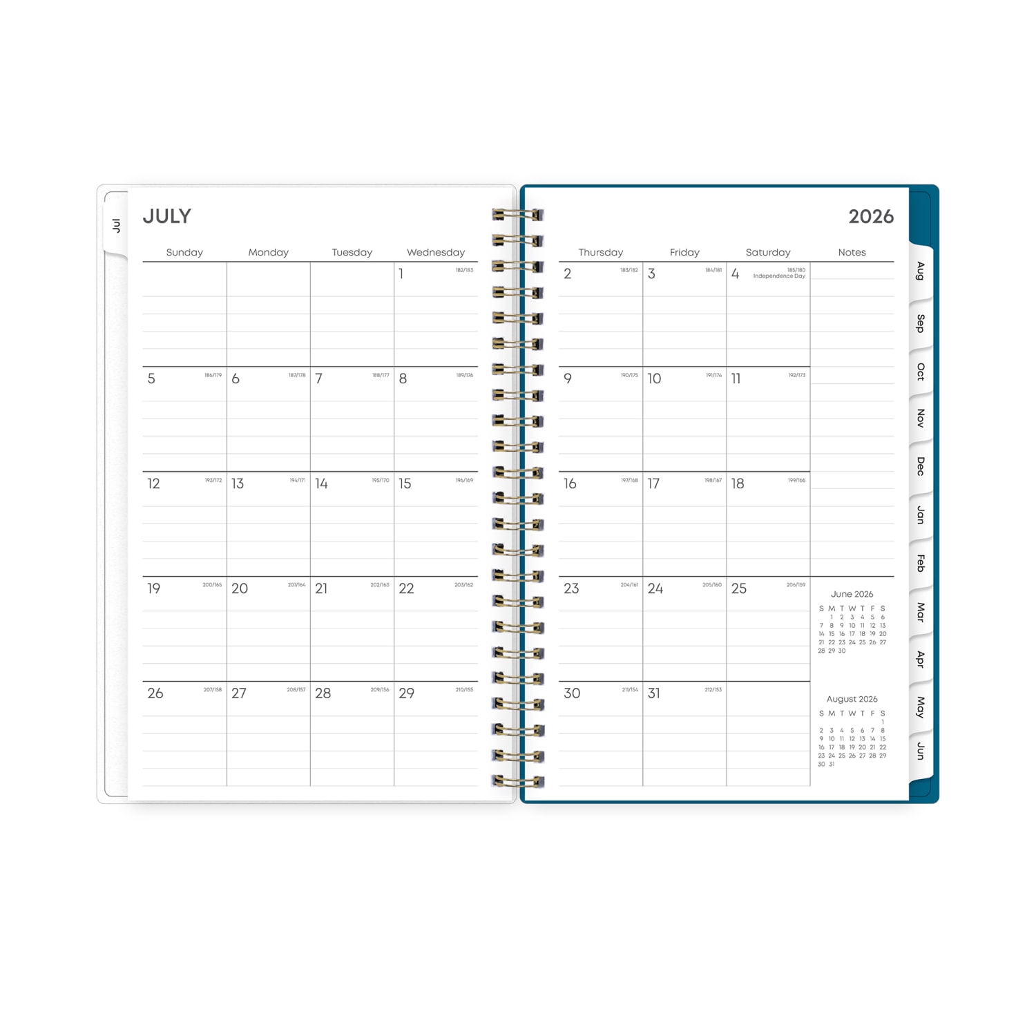 Planning Calendar BS Bakah Blue Frosted PP 5x8 AY26-27 - Image 4