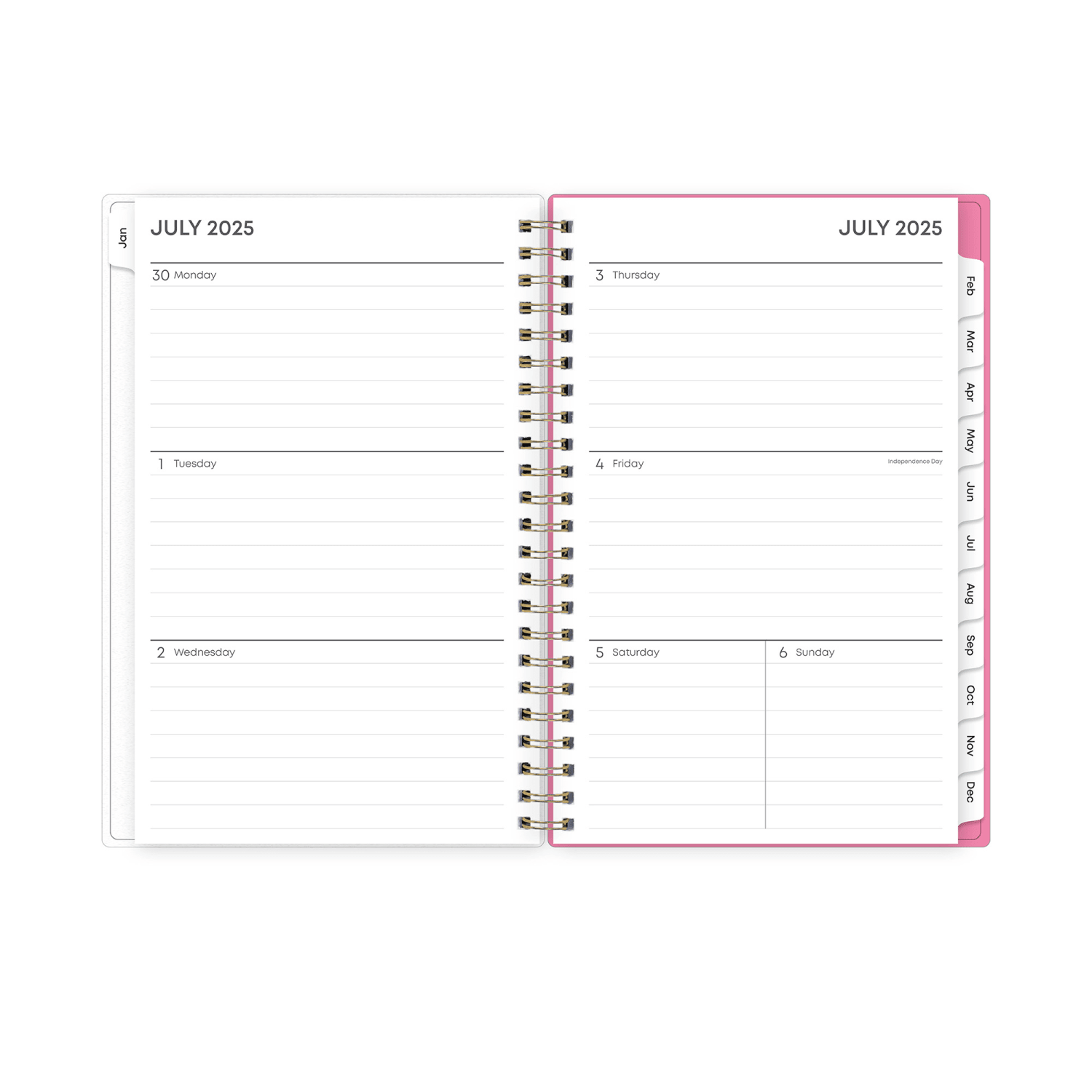 2025-2026 Blue Sky Roosevelt Pink Frosted Weekly/Monthly Academic Planning Calendar, 5in x 8in, July 2025 to June 2026, 128692-A - Image 3