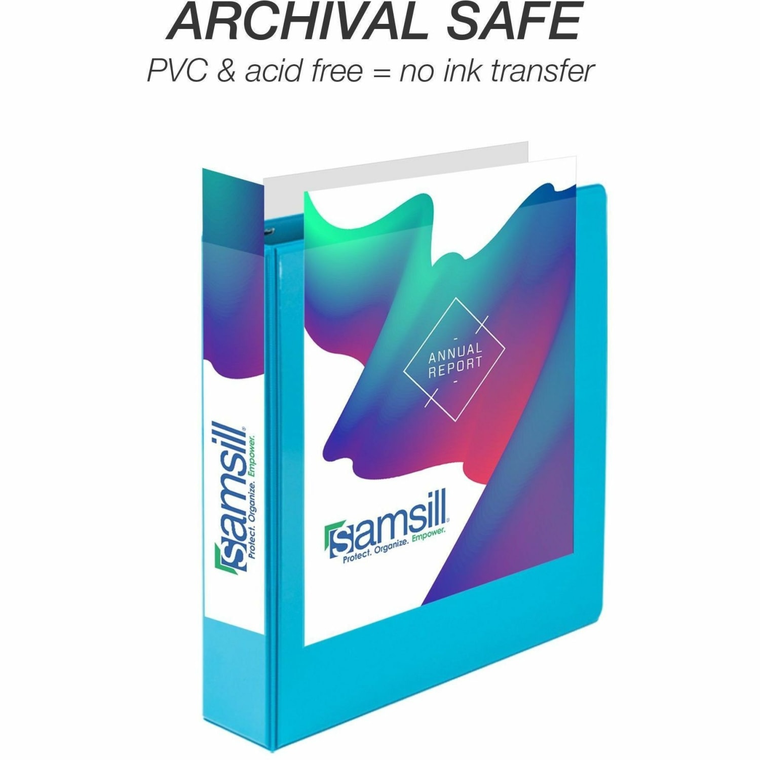 Samsill Durable 2 Inch Binder, , D Ring Customizable Clear View Binder, Fashion Assortment, 4 Pack, Each Holds 475Page (MP46469) - 2in Binder Capacity - Letter - 8 1/2in x 11in Sheet Size - 475 Sheet Capacity - 2in Ring - 3 x D-Ring Fastener(s) - Image 4