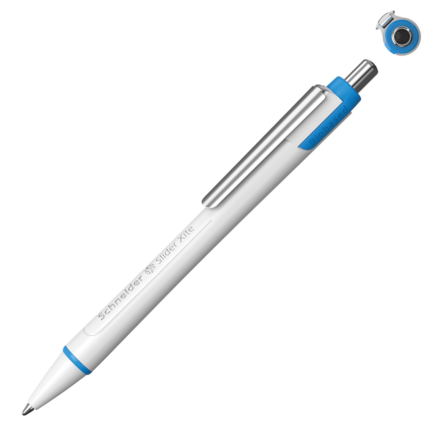 Schneider Slider Xite XB Retractable Ballpoint Pens, Extra-Bold Point, 1.4 mm, White Barrel, Black Ink, Pack Of 10 Pens - Image 5