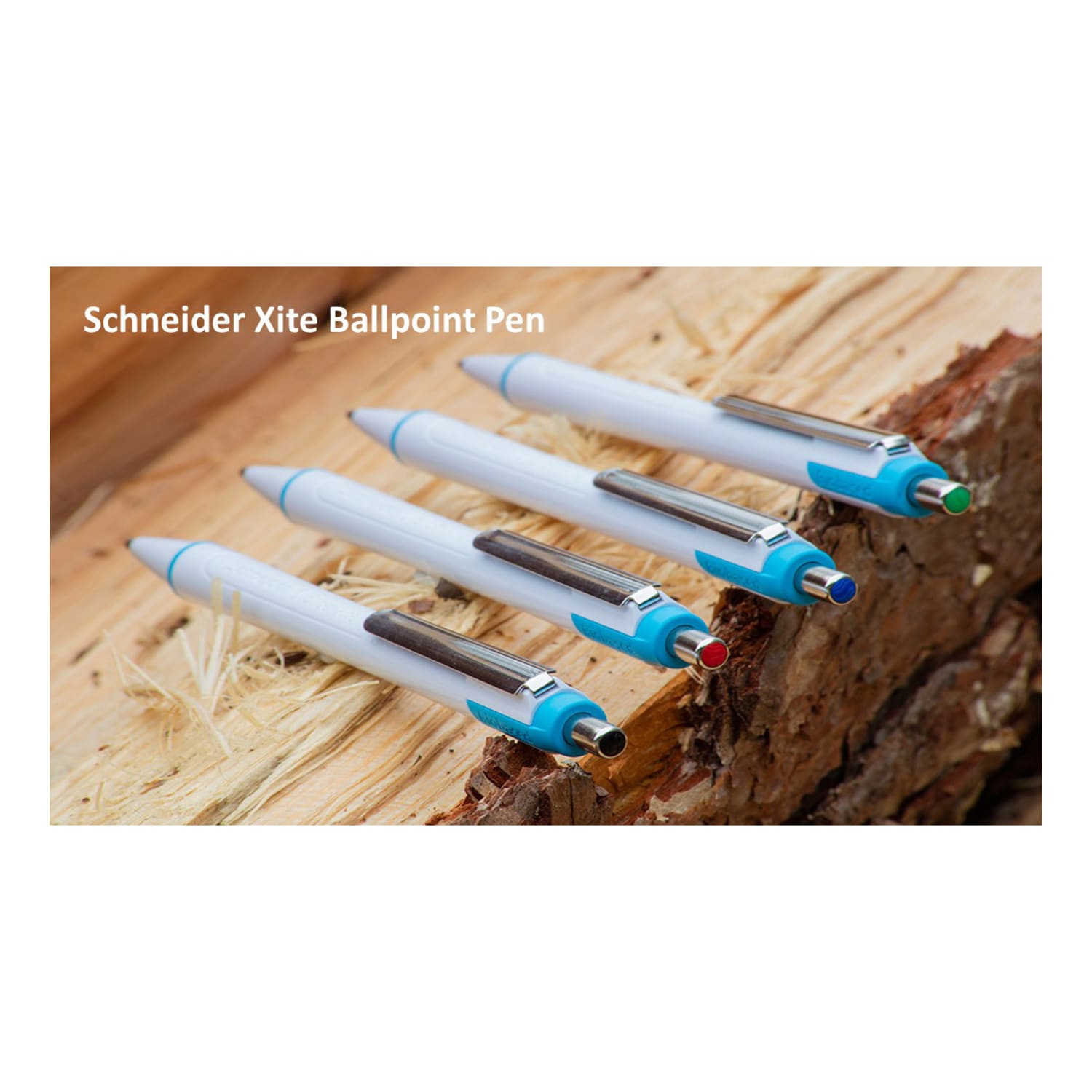 Schneider Slider Xite XB Retractable Ballpoint Pens, Extra-Bold Point, 1.4 mm, White Barrel, Red Ink, Pack Of 10 Pens - Image 6