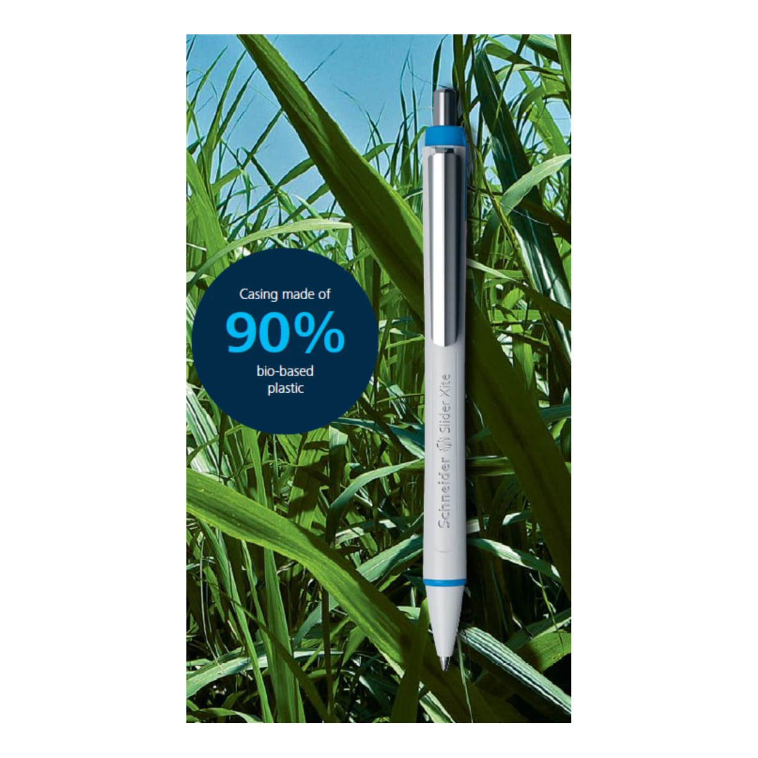 Schneider Slider Xite XB Retractable Ballpoint Pens, Extra-Bold Point, 1.4 mm, White Barrel, Blue Ink, Pack Of 10 Pens - Image 5