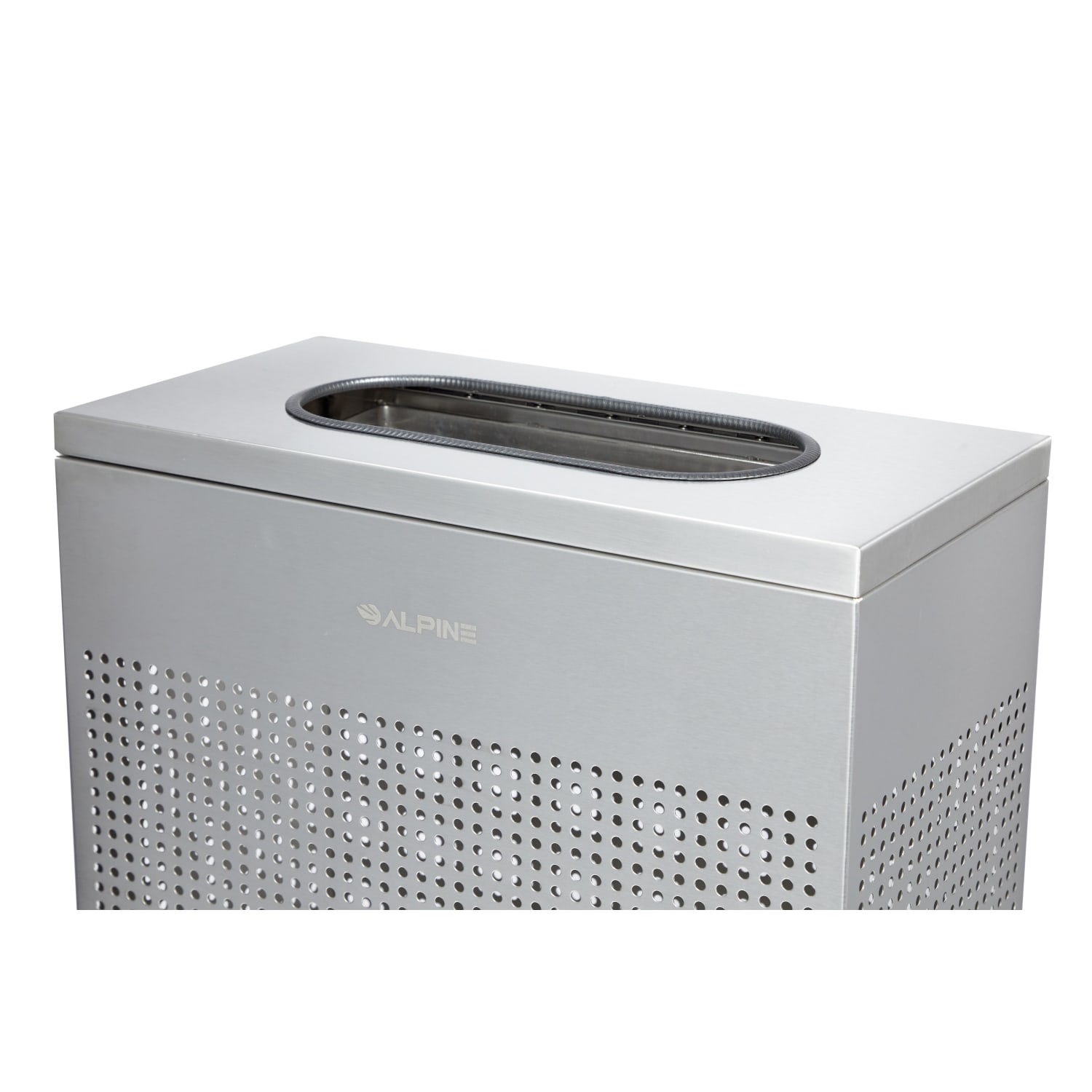 Alpine Industries Steel, Indoor Trash Can, 13 Gallon, Silver (438-13-SS) - Image 3