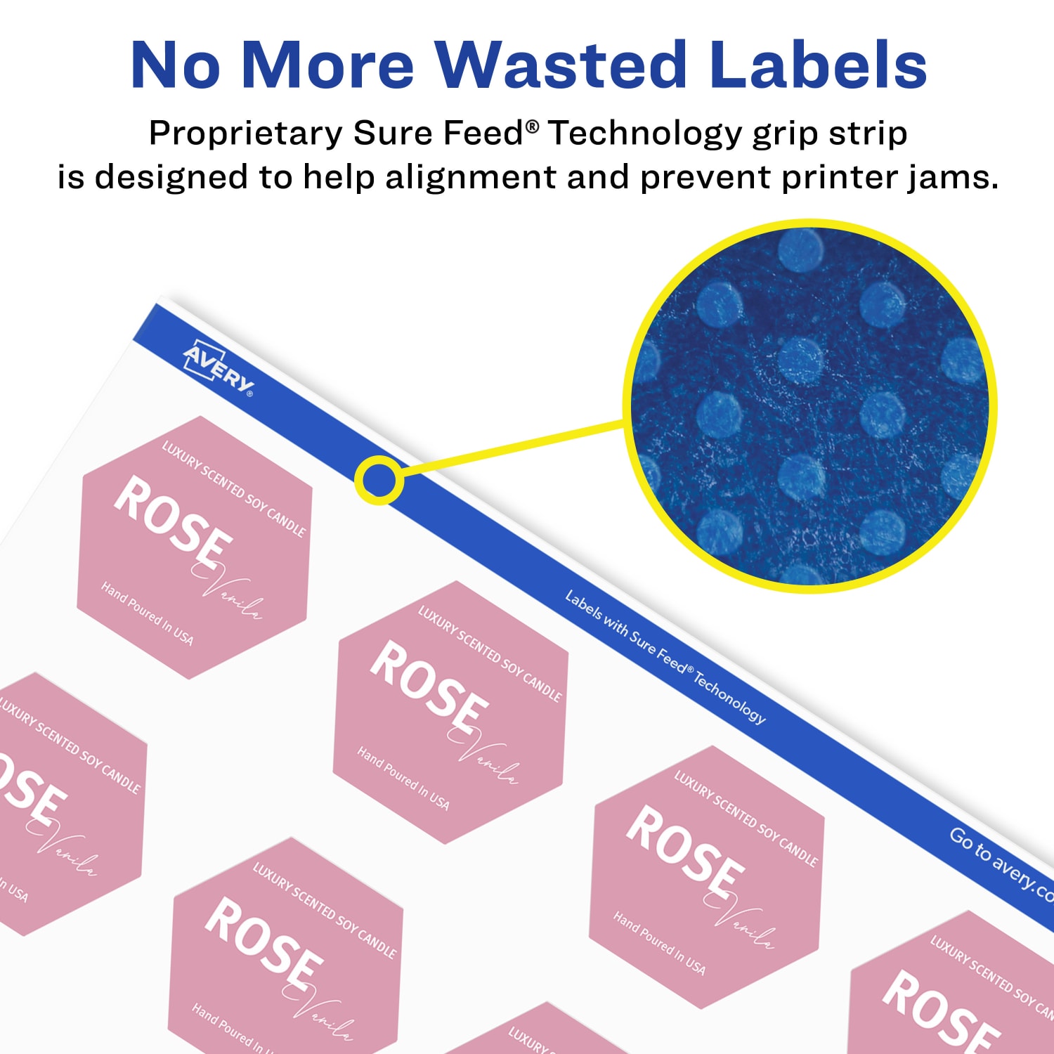 Avery Waterproof Permanent Labels With Sure Feed, 94120-WMF50, Hexagon, 1-1/2in x 1-47/54in, White, Pack Of 1,000 - Image 5